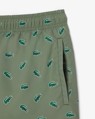 Crocodile Print Swim Trunks Product Image