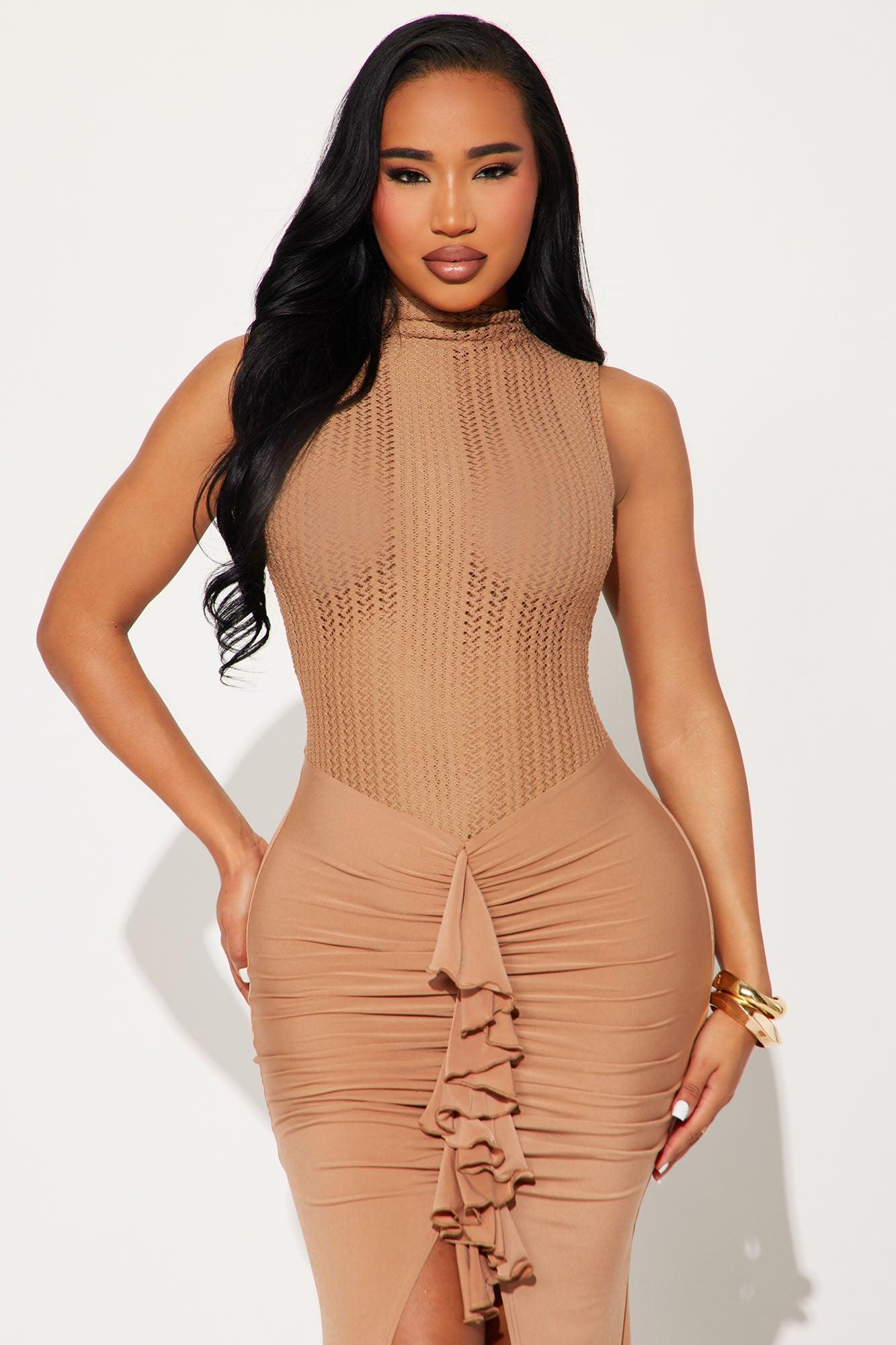 Hot In Here Maxi Dress - Nude Product Image
