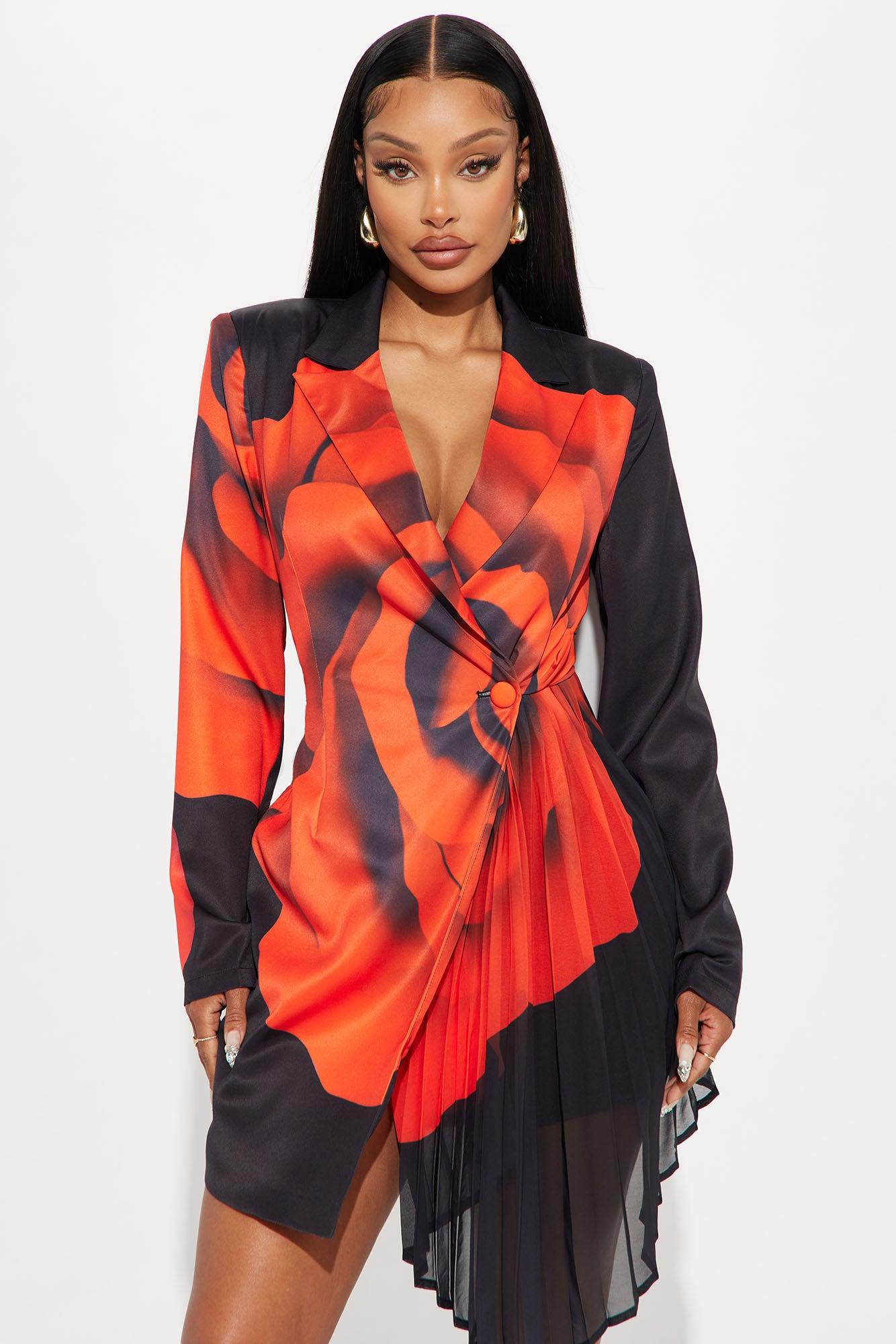 Bloomin' Babe Blazer Mini Dress - Black Product Image