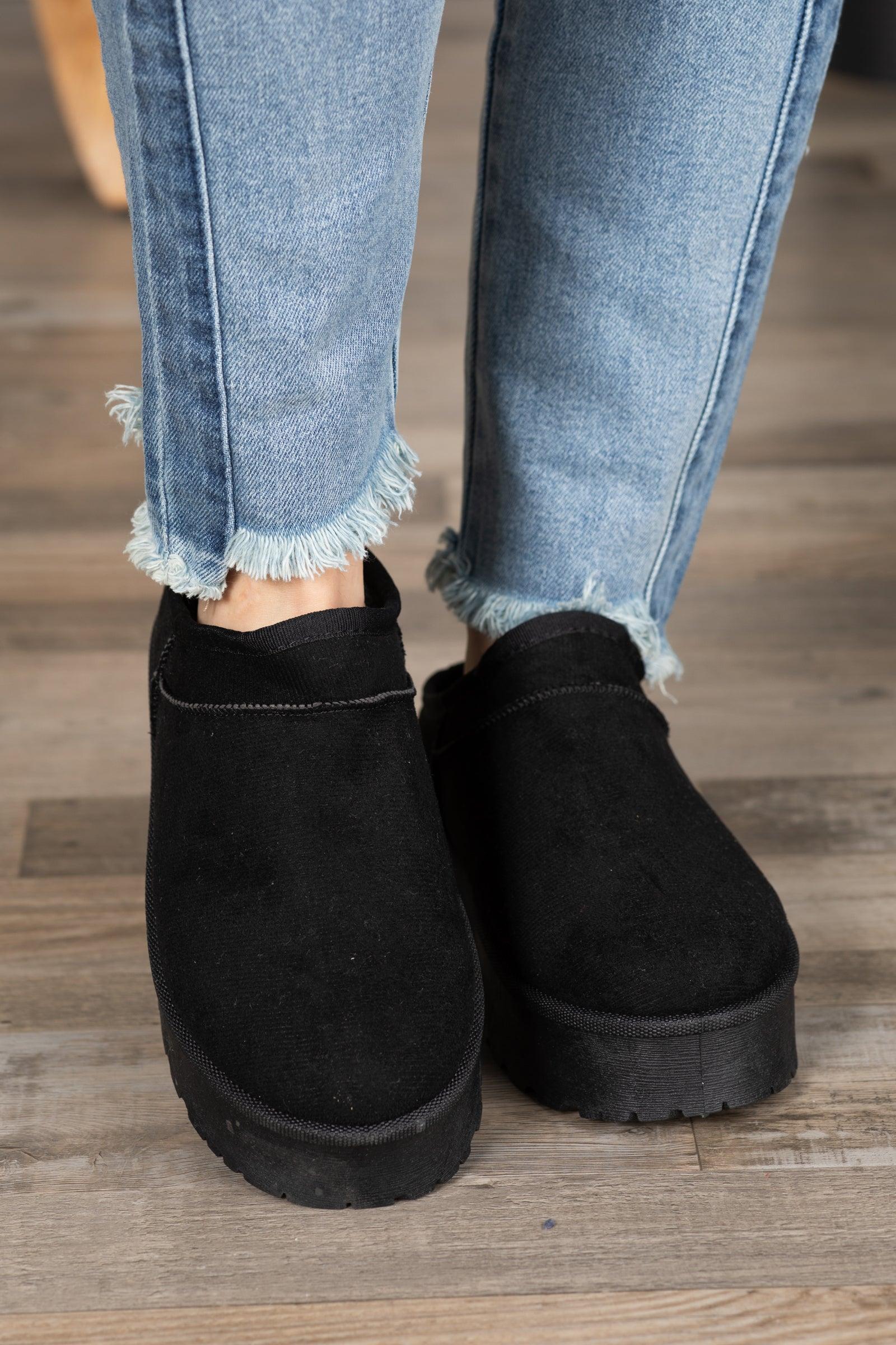 Mini Ankle Platform Fur Slip Ons Product Image