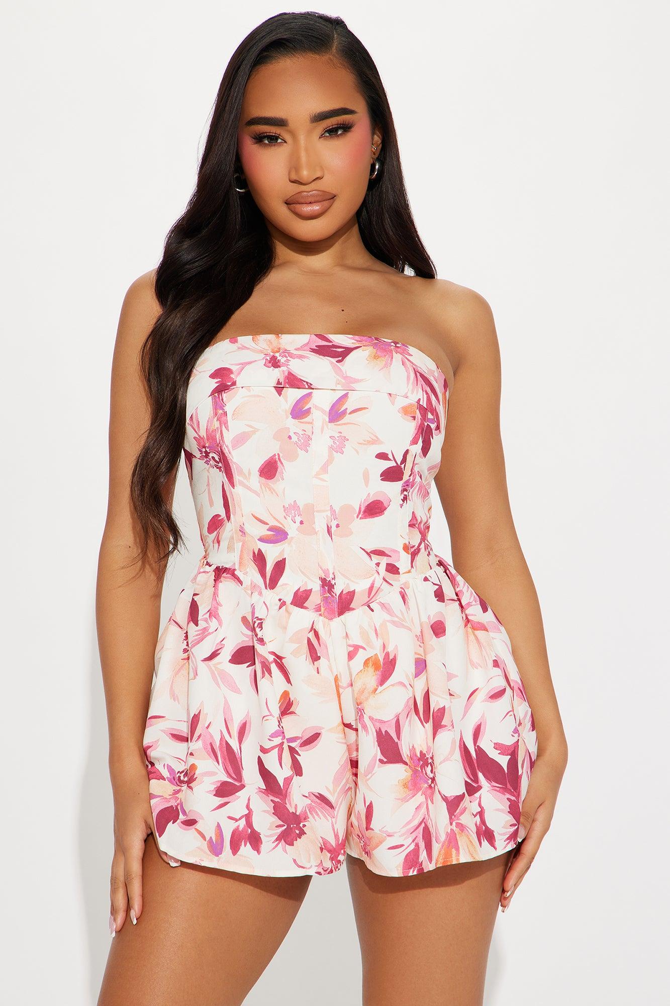 Sweet Serenity Romper - Pink/combo Product Image