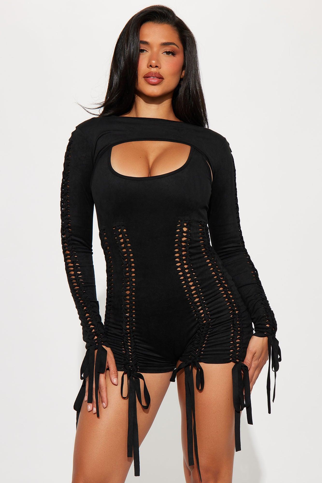 Yovanna Romper Set - Black Product Image