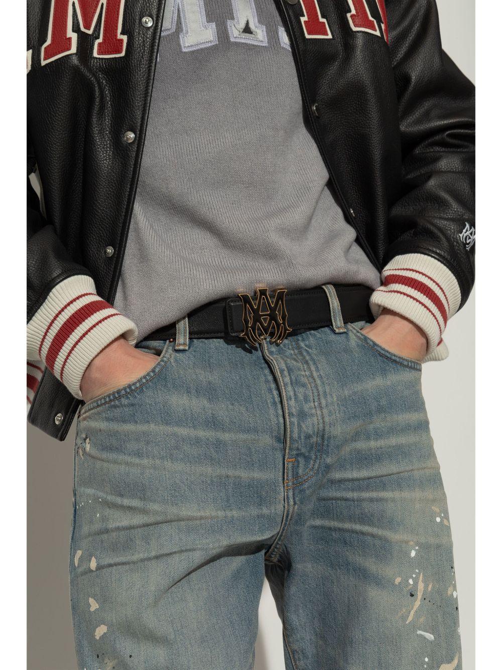 logo-buckle leather belt Product Image