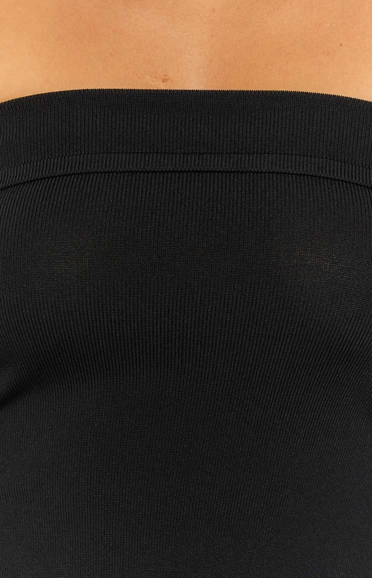 Mordani Black Knit Strapless Top Girls Product Image