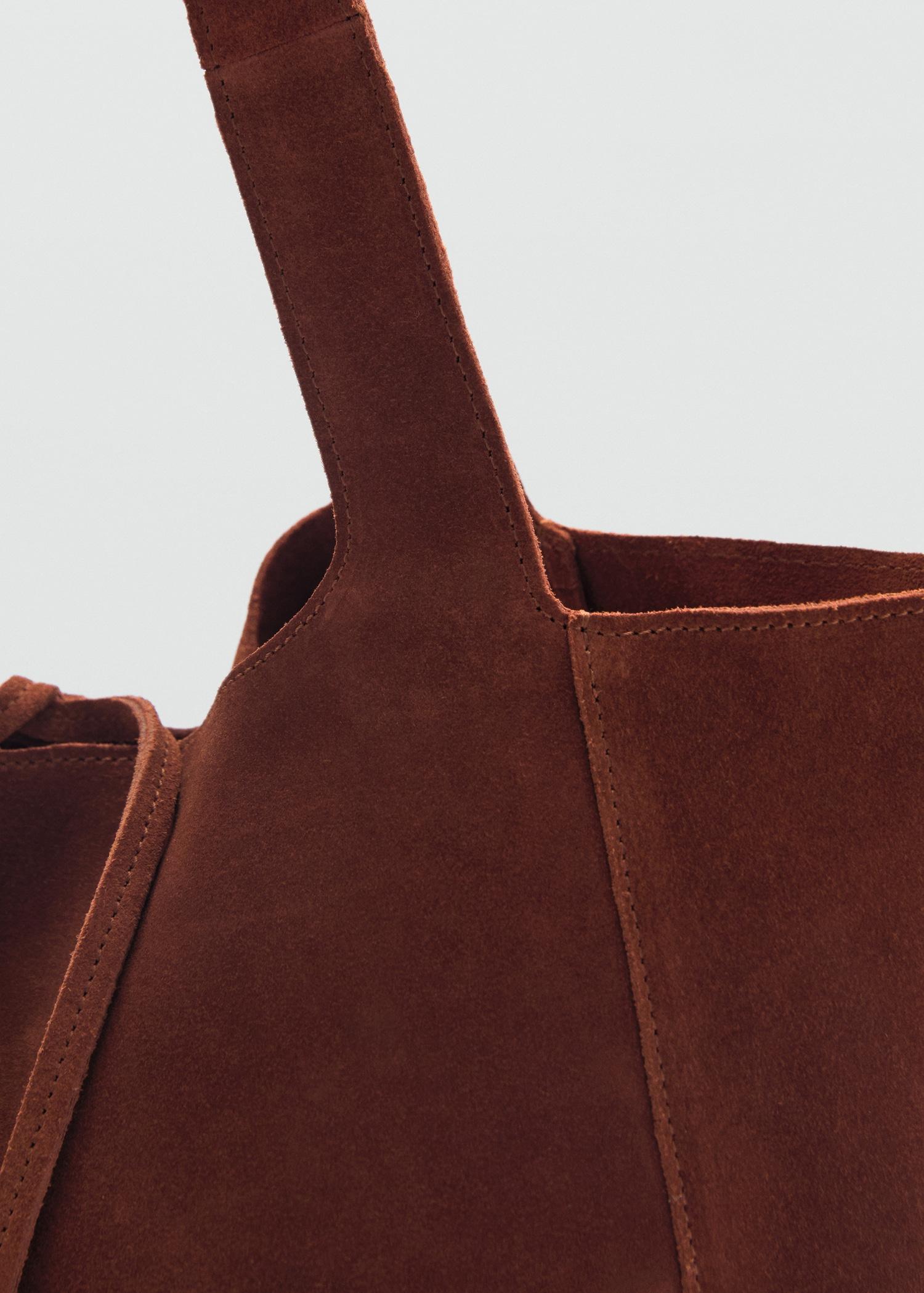 Suede shopper bag - Women | MANGO USA Product Image