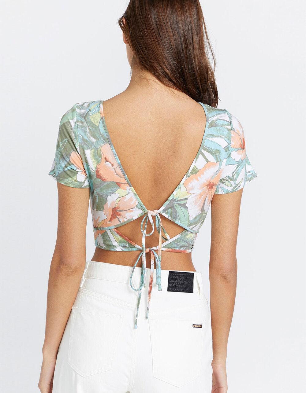 VOLCOM Had Me At Aloha Cut Out Womens Top - MULTI Product Image
