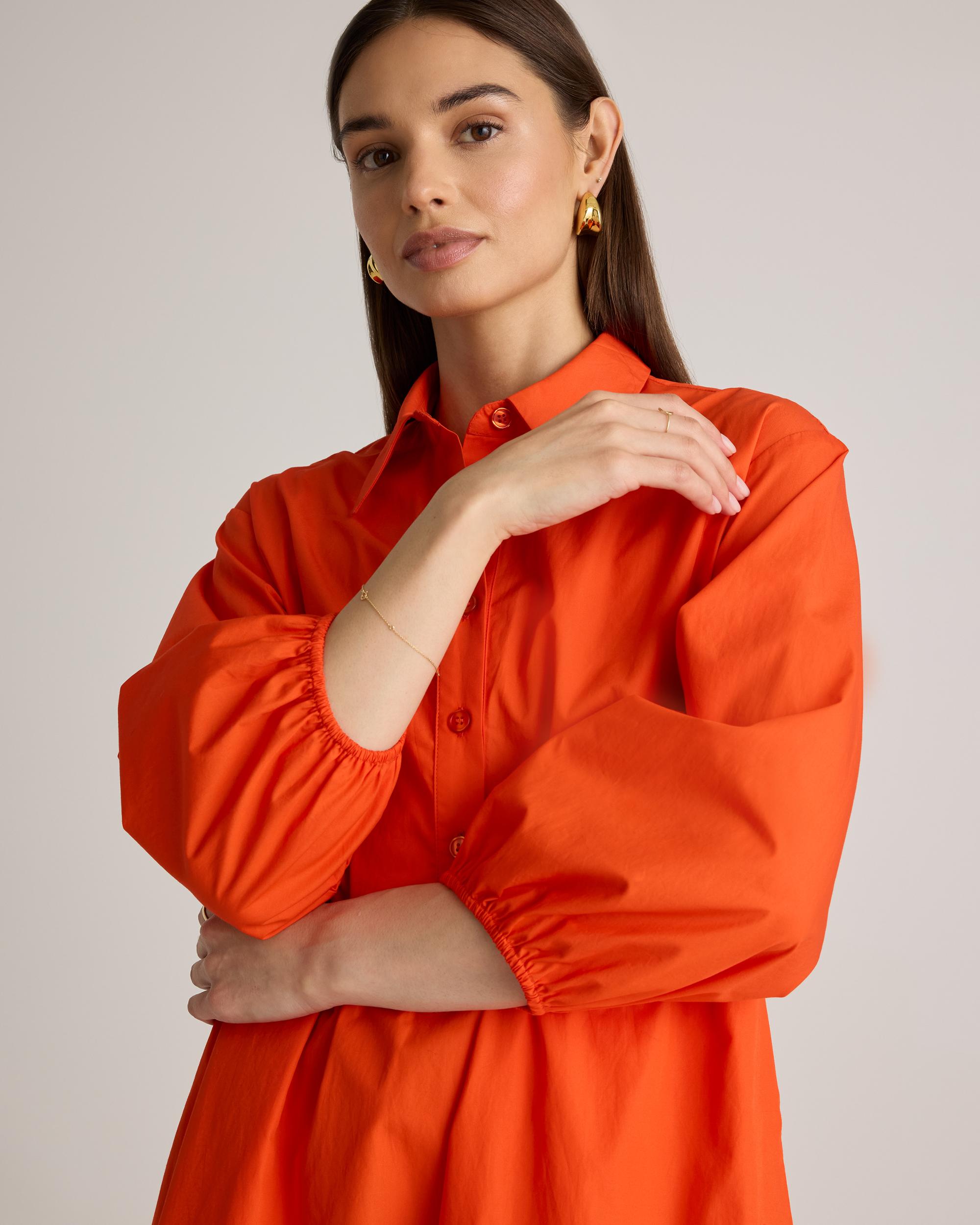 Quince | Women's Poplin Midi Tunic Dress Organic Cotton Product Image