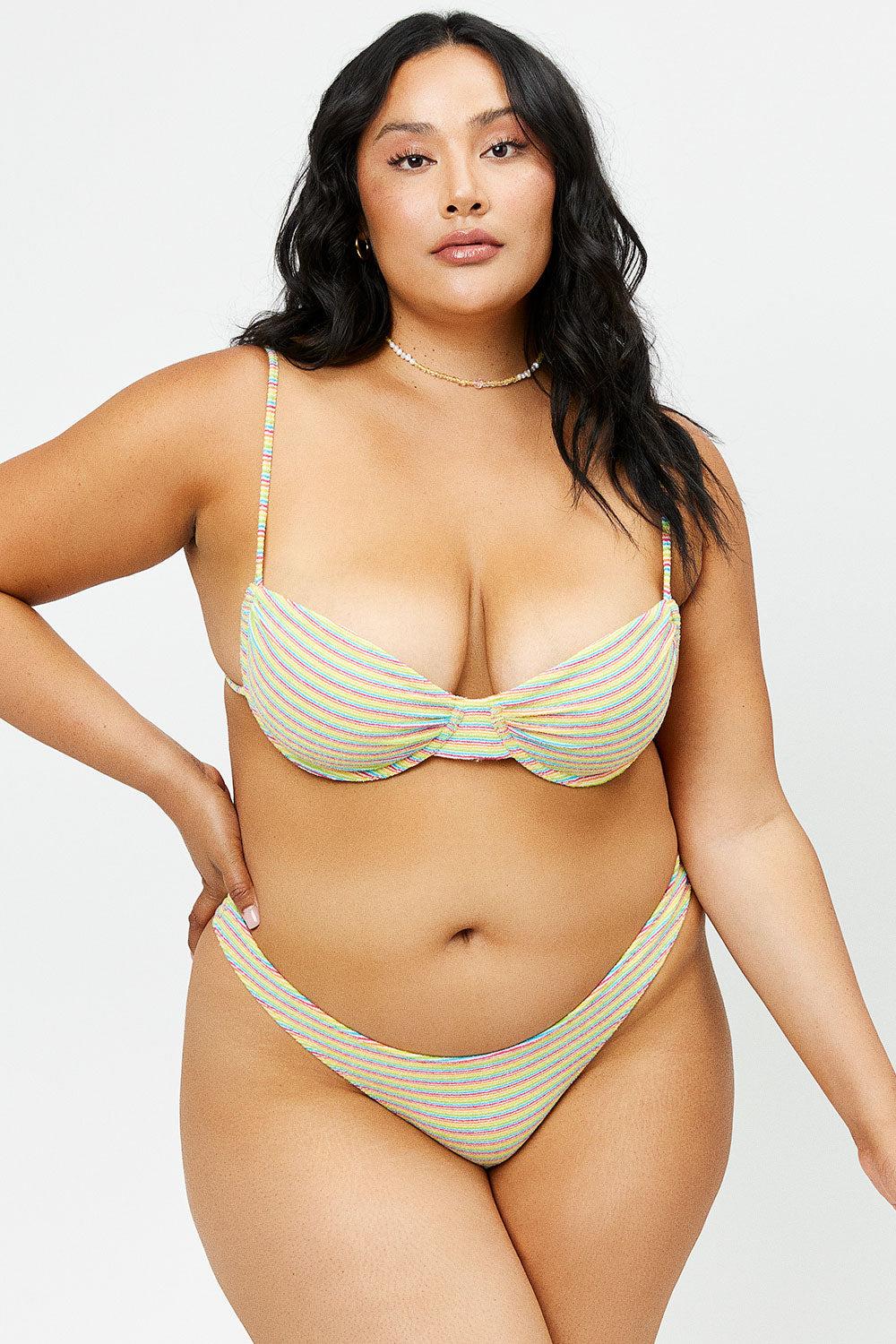 Maggie Underwire Terry Bikini Top - Lovers Stripe Product Image
