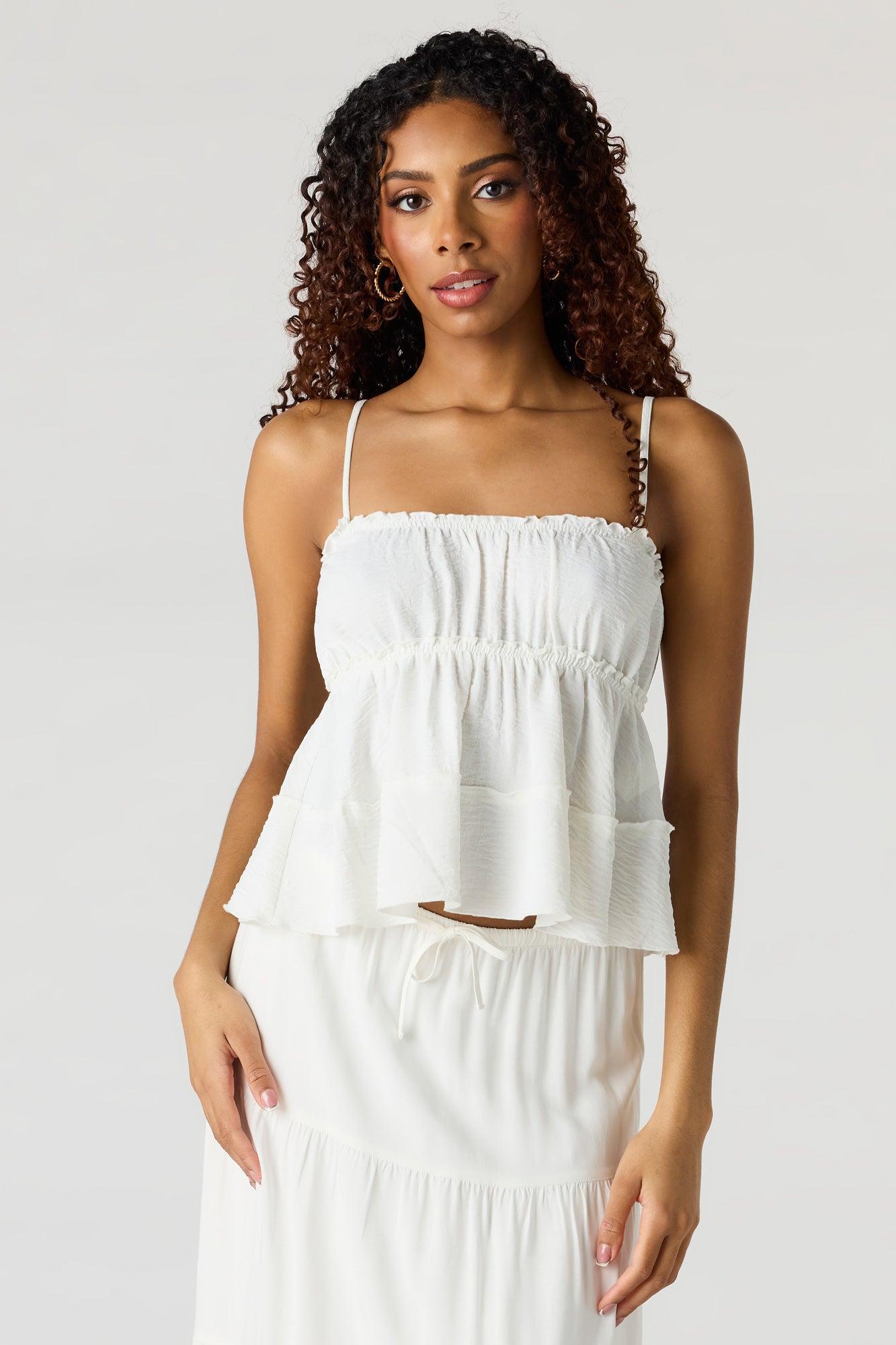 Ruffle Babydoll Tank Female Product Image