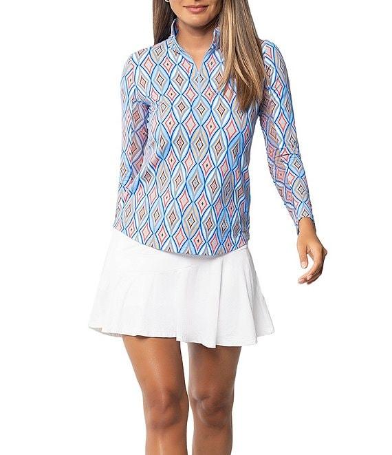 IBKUL Romina Print Mock Neck Long Sleeve Top Product Image