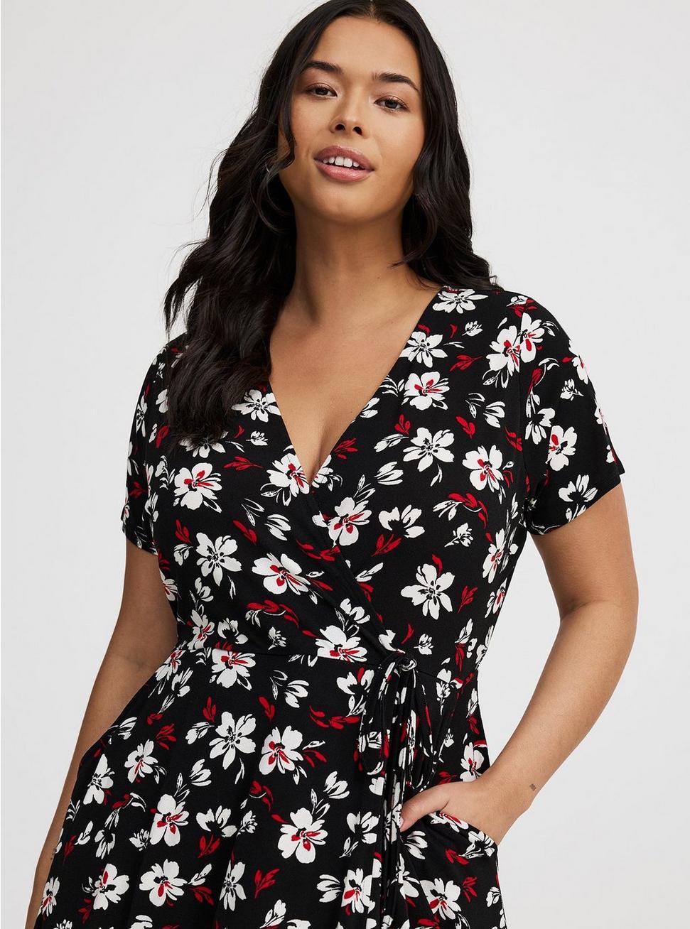 Midi Surplice Tie-Sleeve Dress Product Image