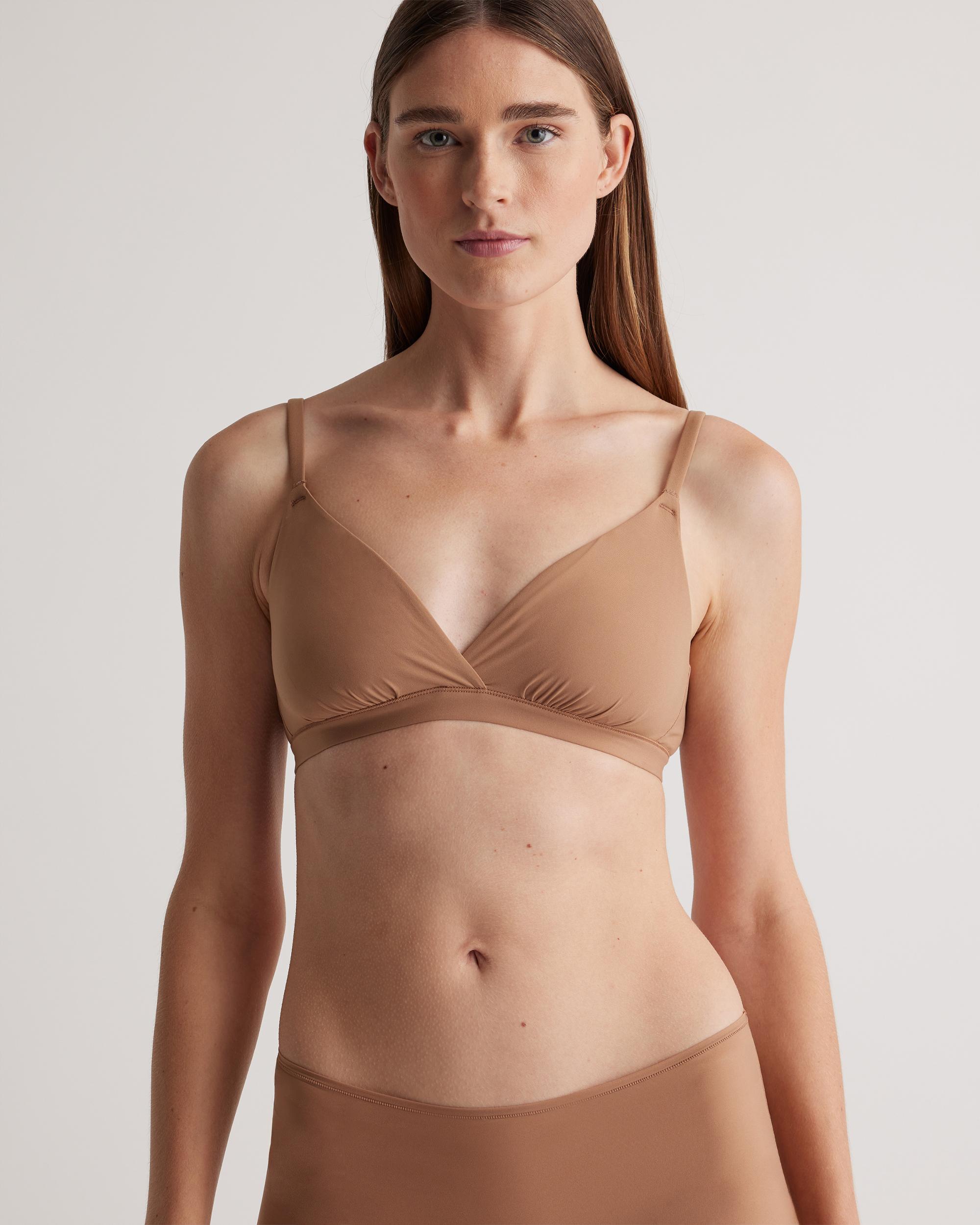 Quince | Women's Second Skin Crossover Bralette Size XL, Nylon/Spandex Product Image
