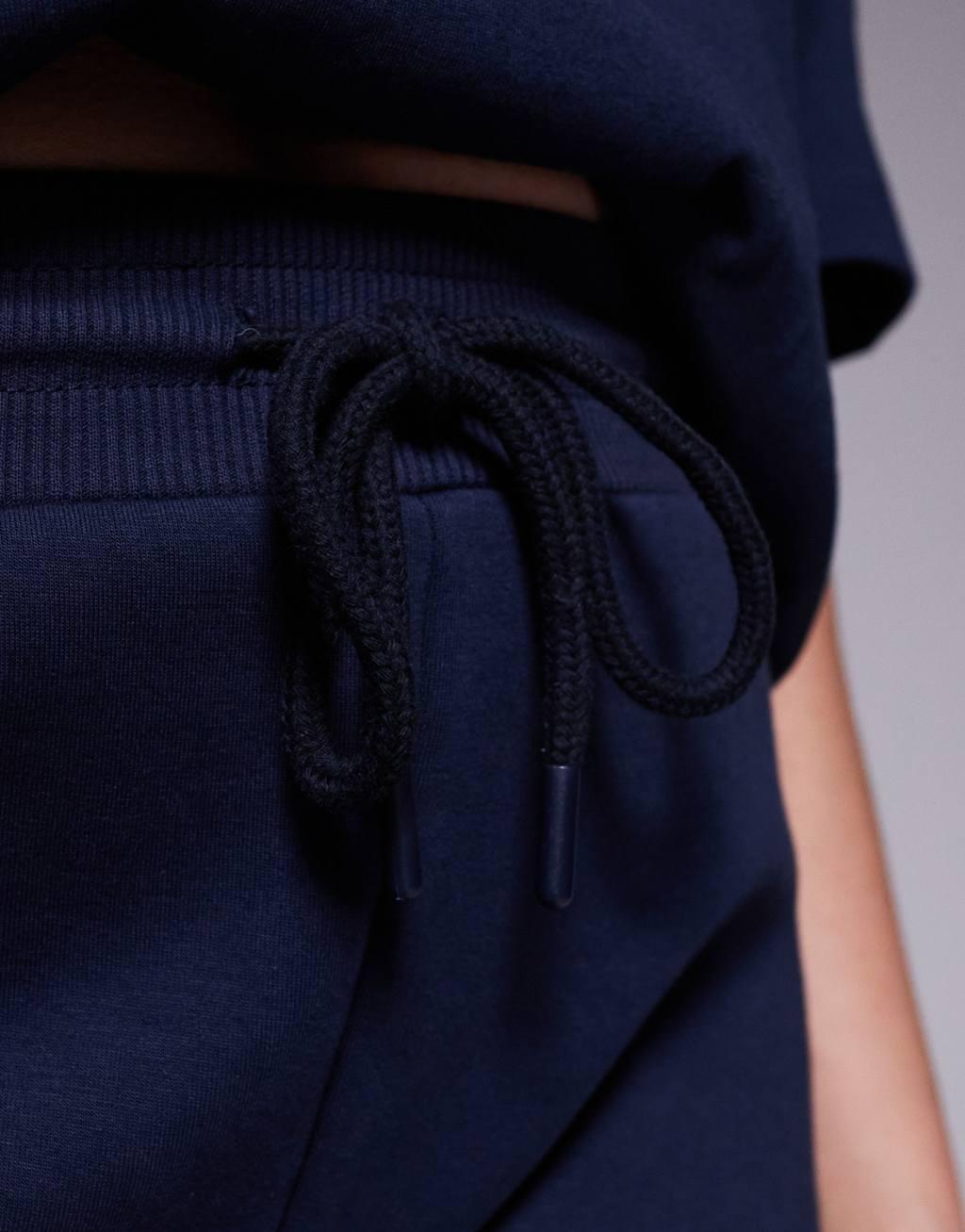 ASOS DESIGN Curve interlock flared sweatpants in navy - part of a set Product Image
