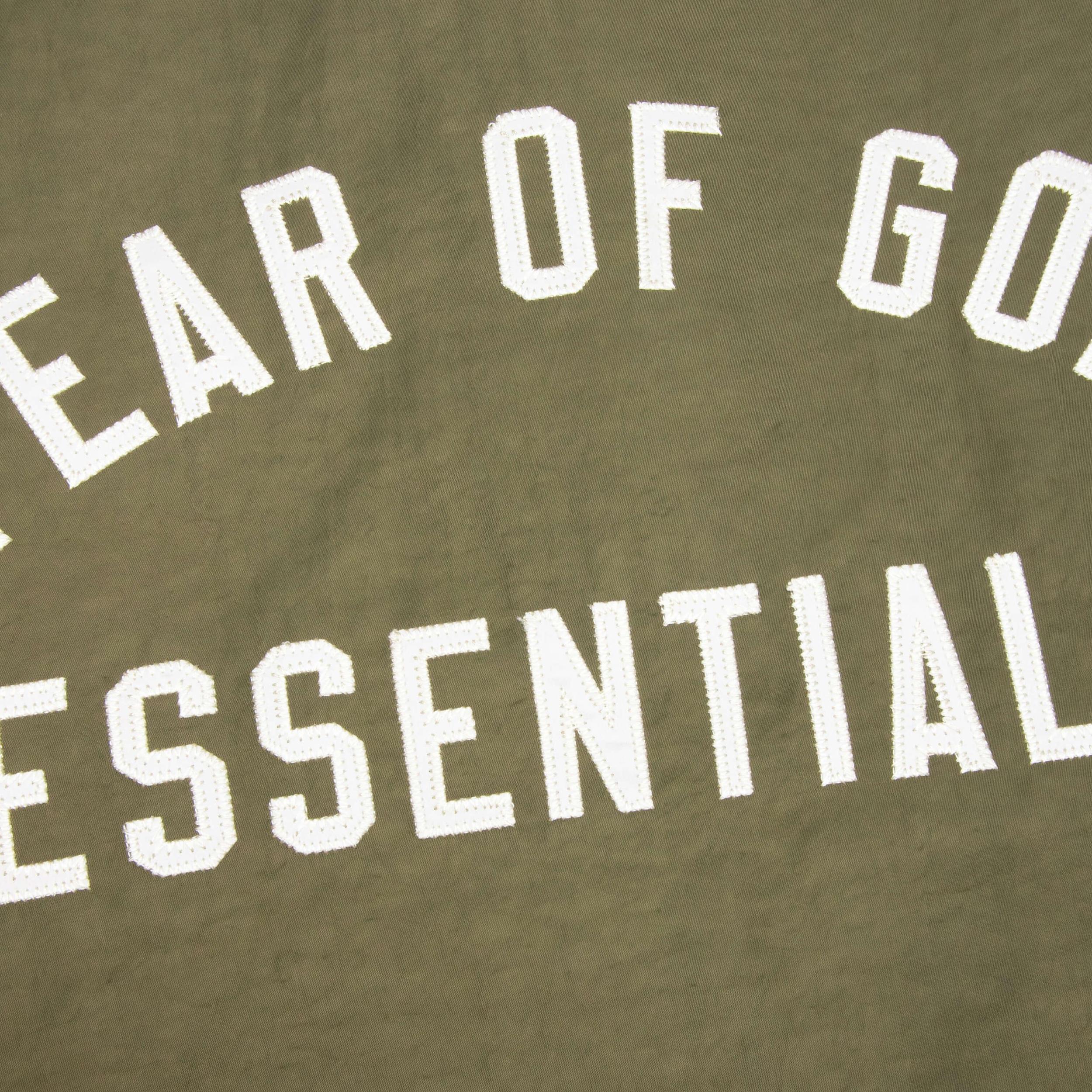 Textured Nylon Trucker Jacket - Military Male Product Image