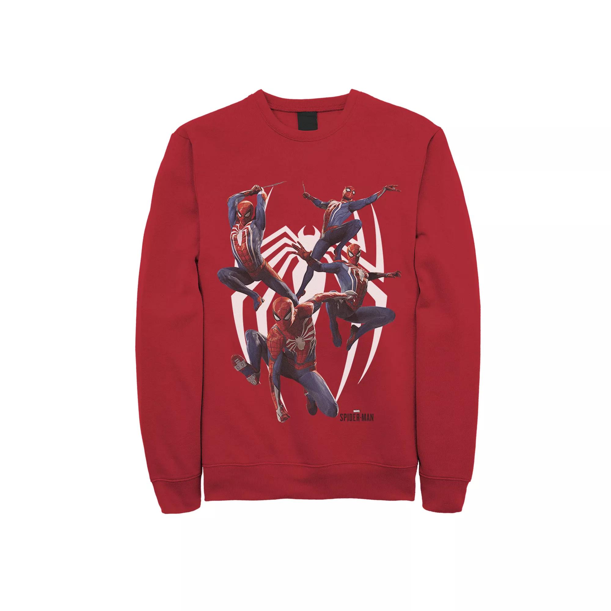 Men's Marvel's Spider-Man Game Action Poses Sweatshirt,  Product Image