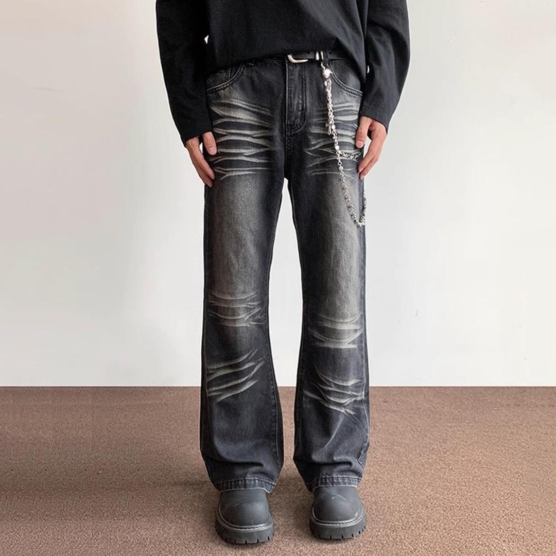 Sopula Men's Heavy Industry Washed American Street Slim Flared Jeans Product Image