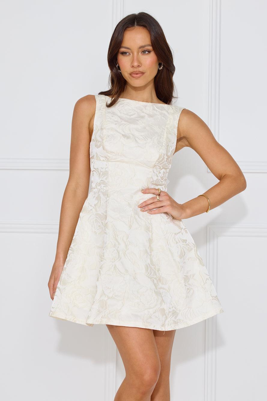 Chic Reverie Mini Dress White Product Image