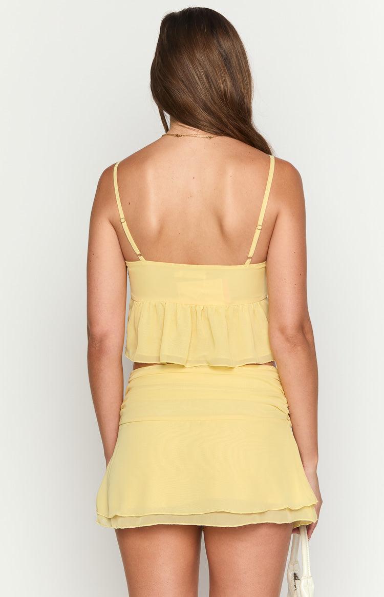 Zyra Yellow Crop Top Girls Product Image