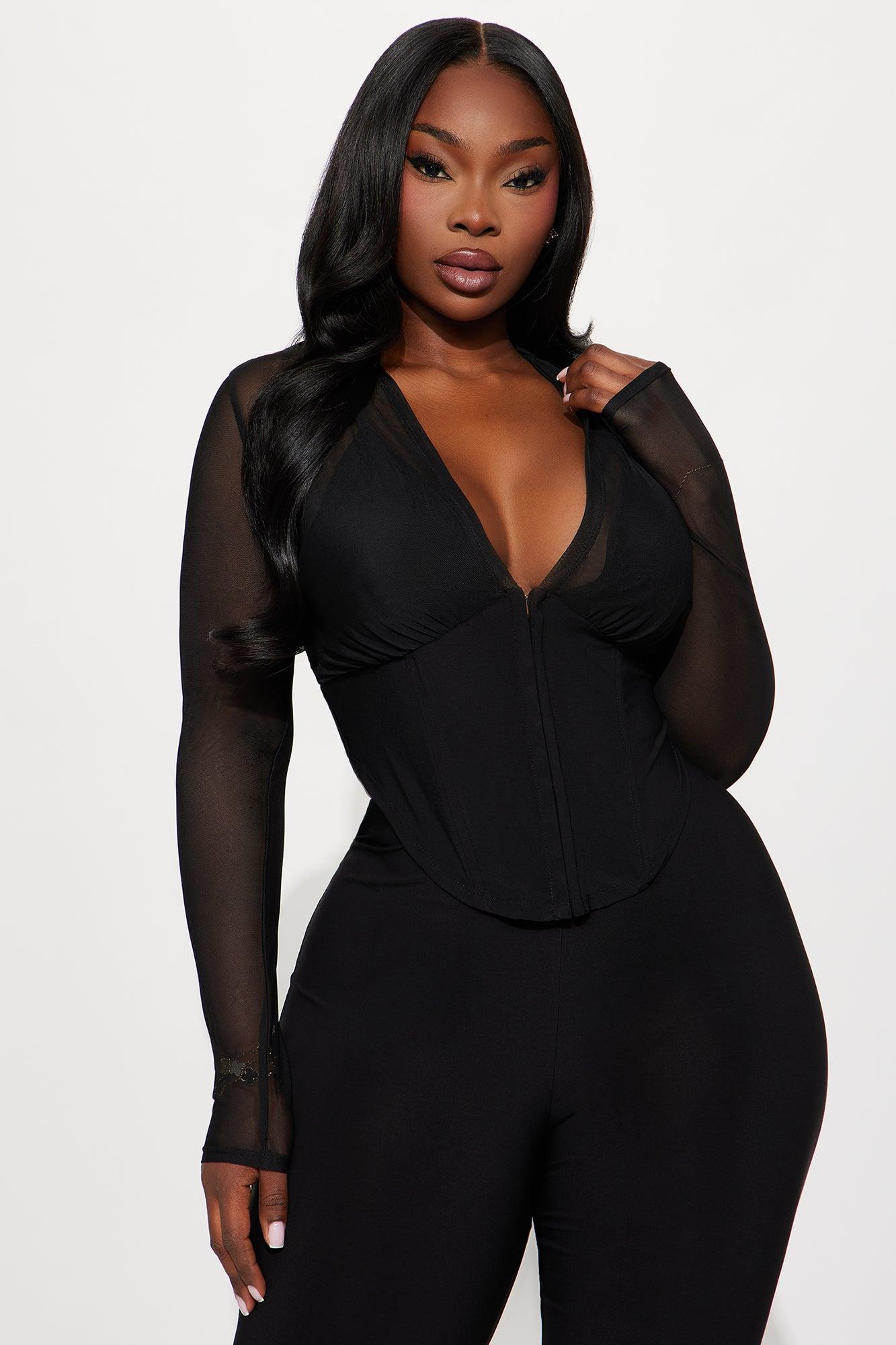 Vice Mode Corset Pant Set - Black Female Product Image