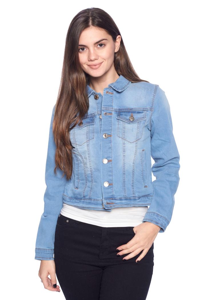 Denim stretch jackets solid washed Product Image