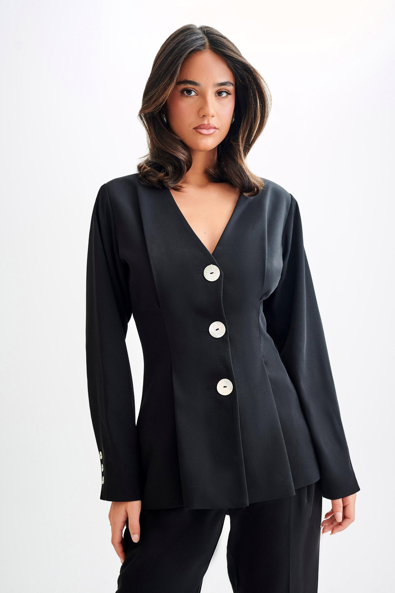 Kendall Balloon Sleeve Jacket - Black Product Image