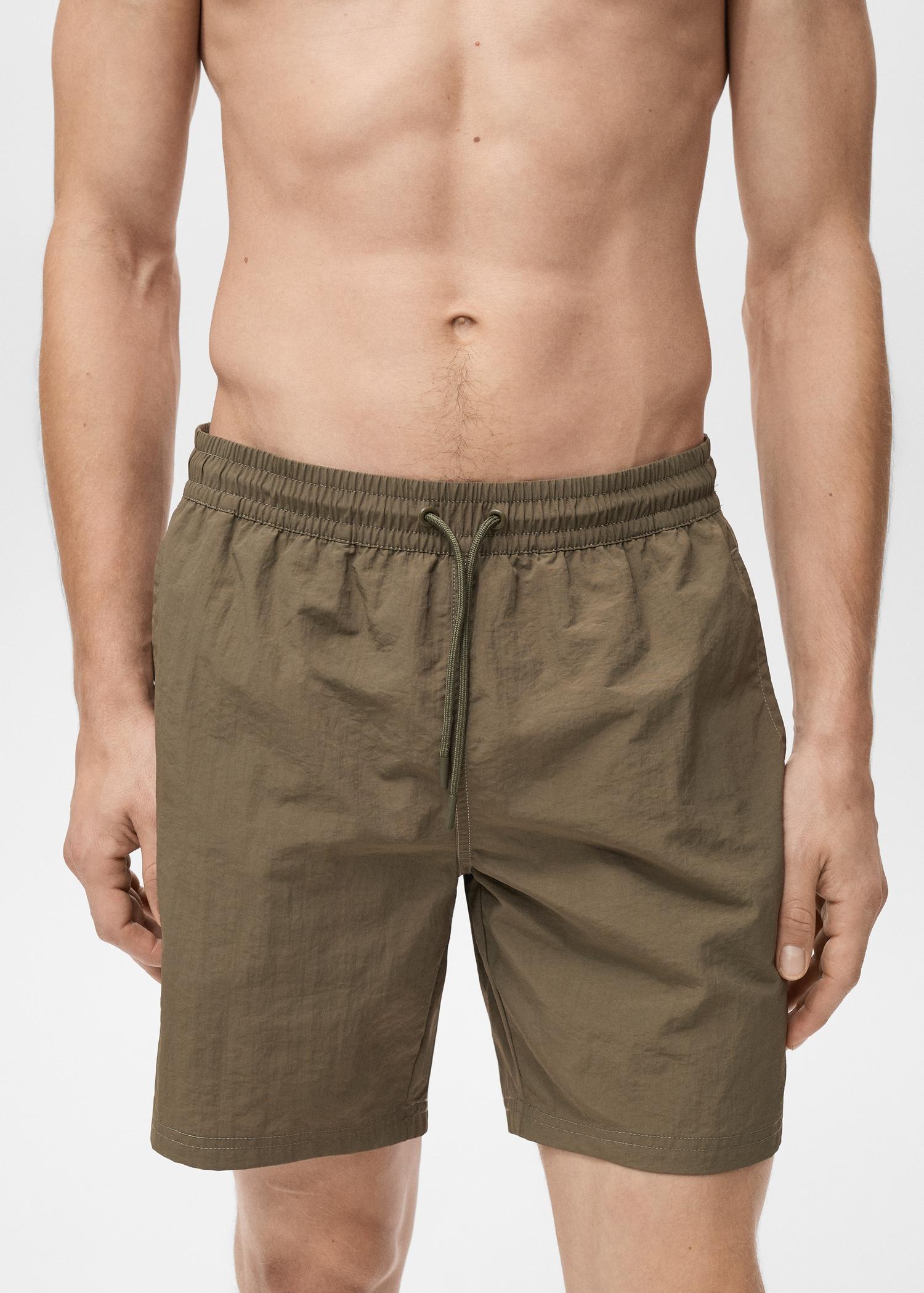 Basic drawstring swimsuit - Men | MANGO USA Product Image