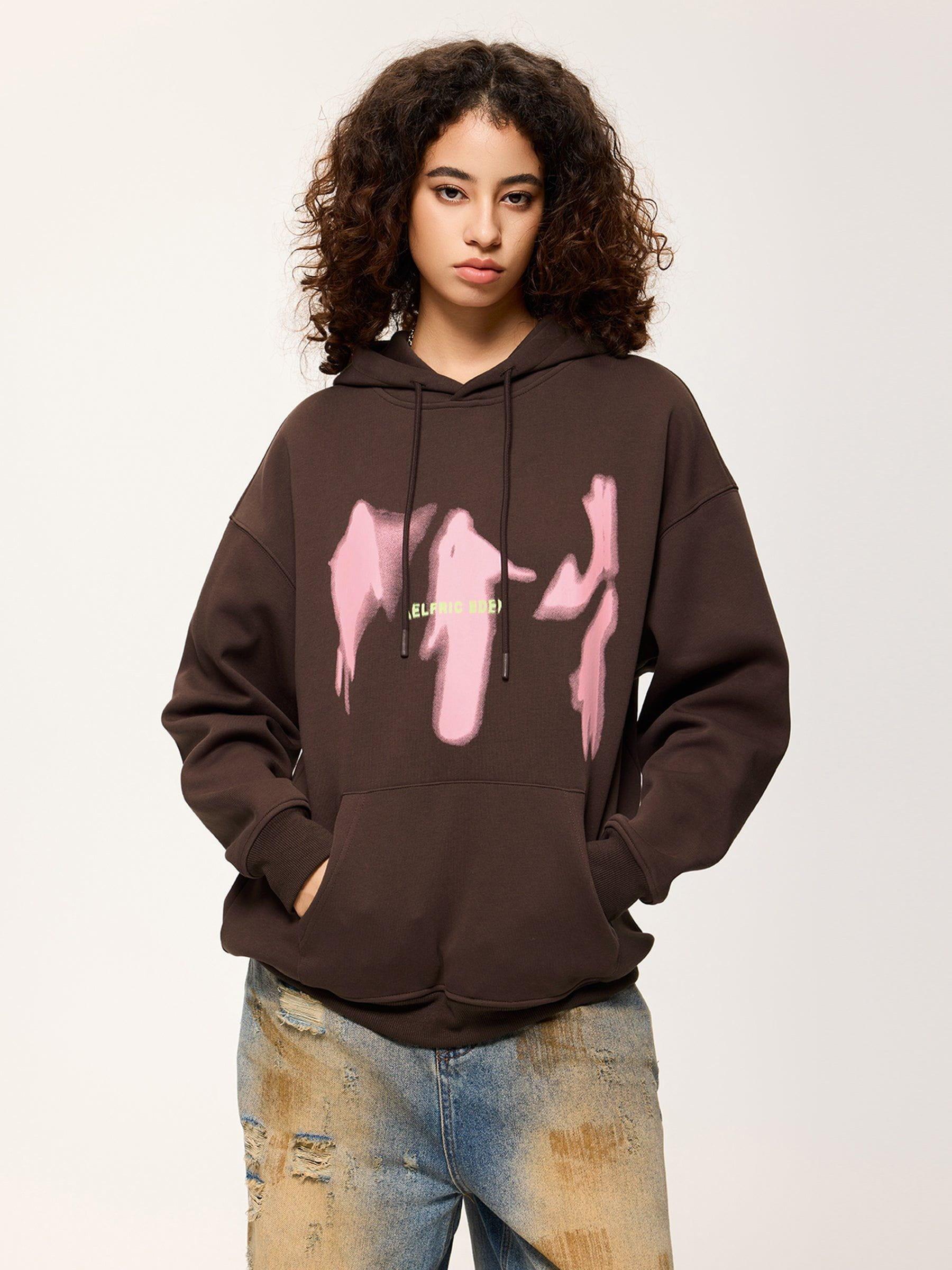 Aelfric Eden Abstract Shadow Print Pullover Hoodie Product Image