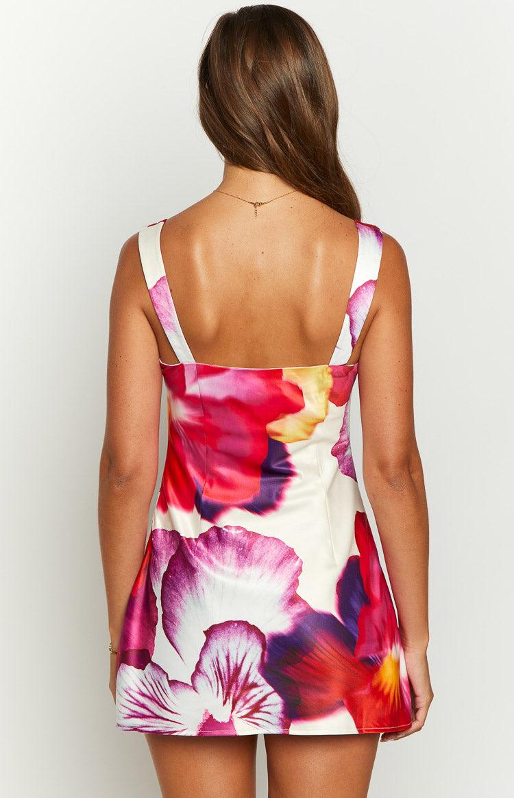 Pansy Pink Floral Sleeveless Mini Dress Baby Product Image