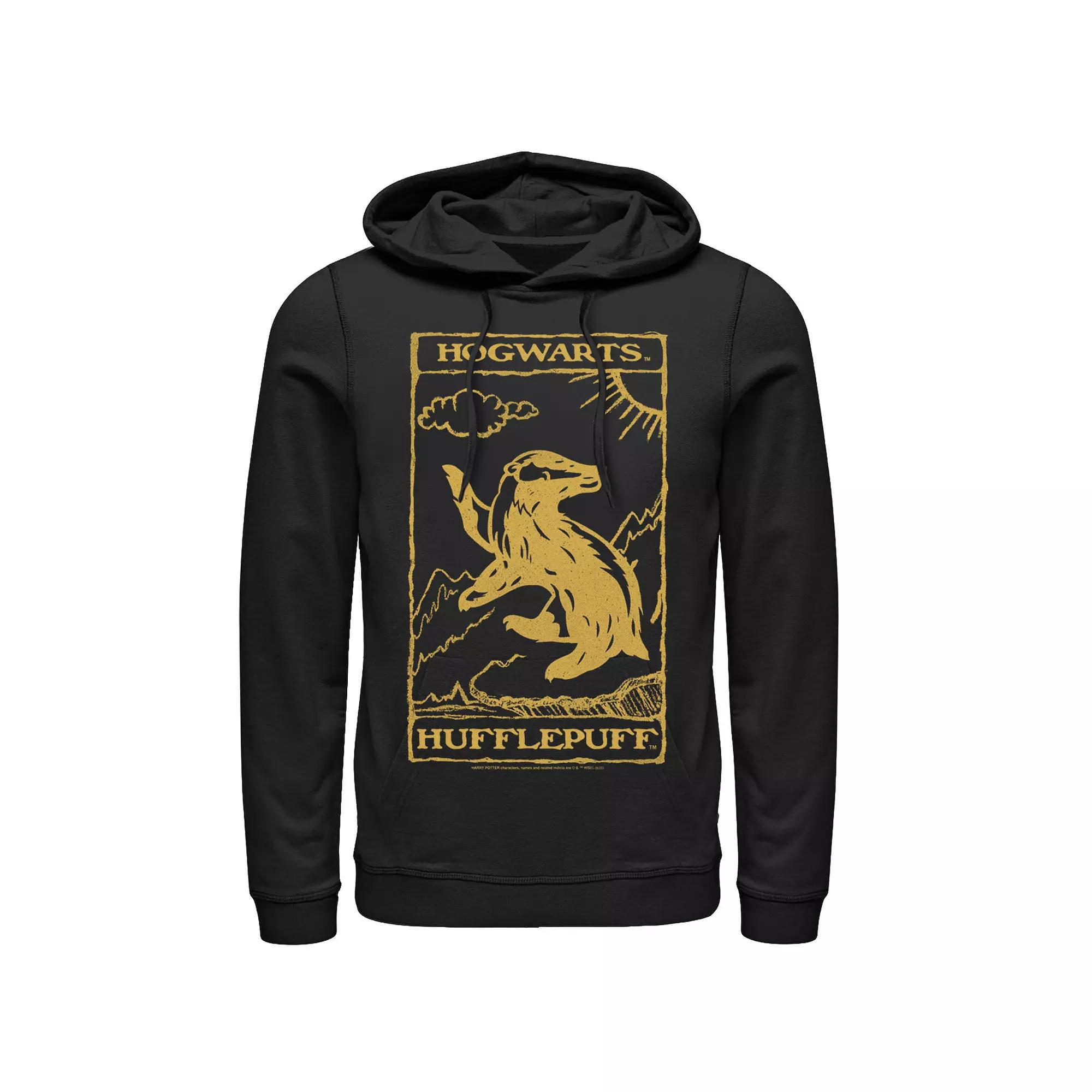 Men's Harry Potter Hufflepuff Vintage Poster Hoodie,  Product Image