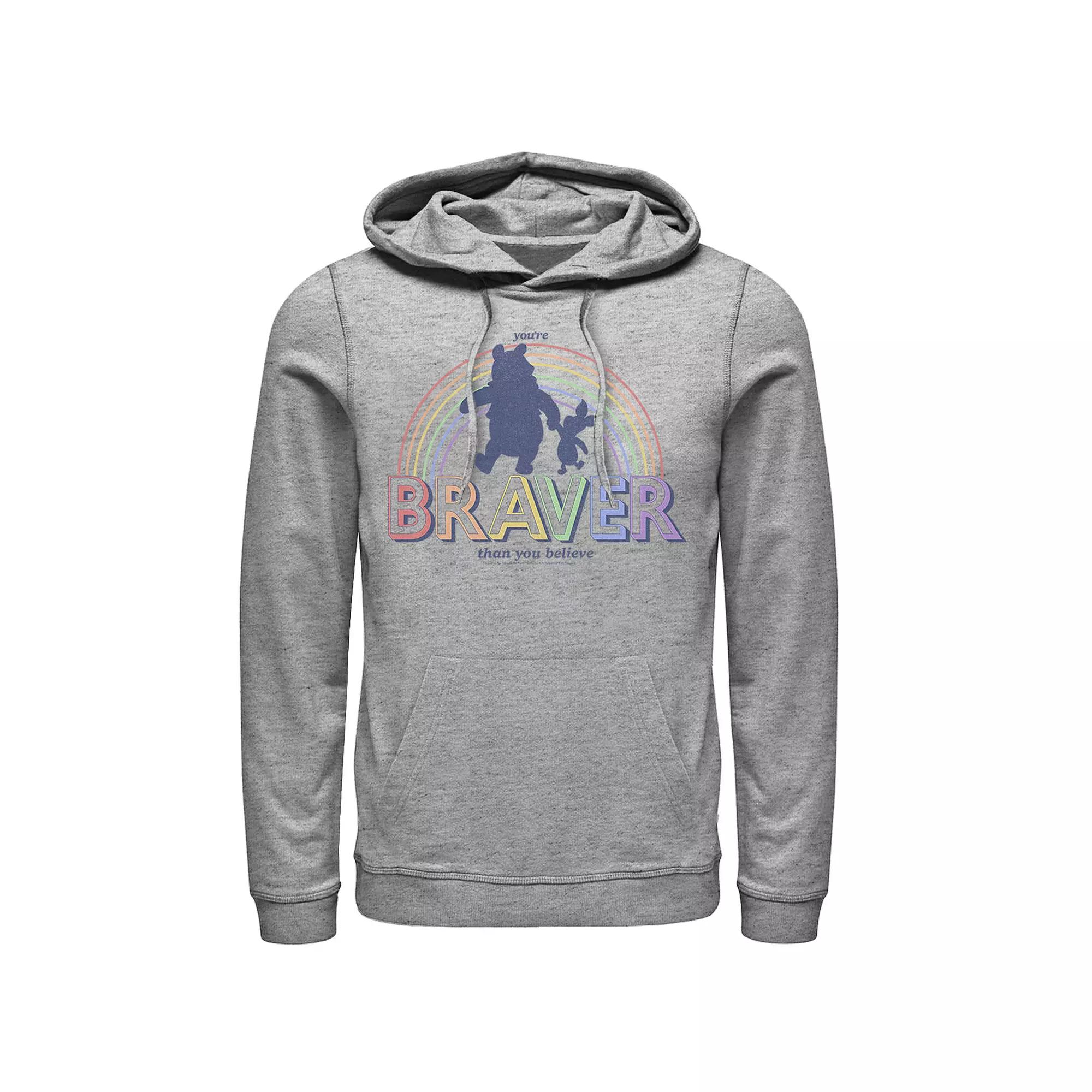 Disney's Winnie The Pooh And Piglet You're Braver Than You Believe Men's Graphic Hoodie,  Product Image