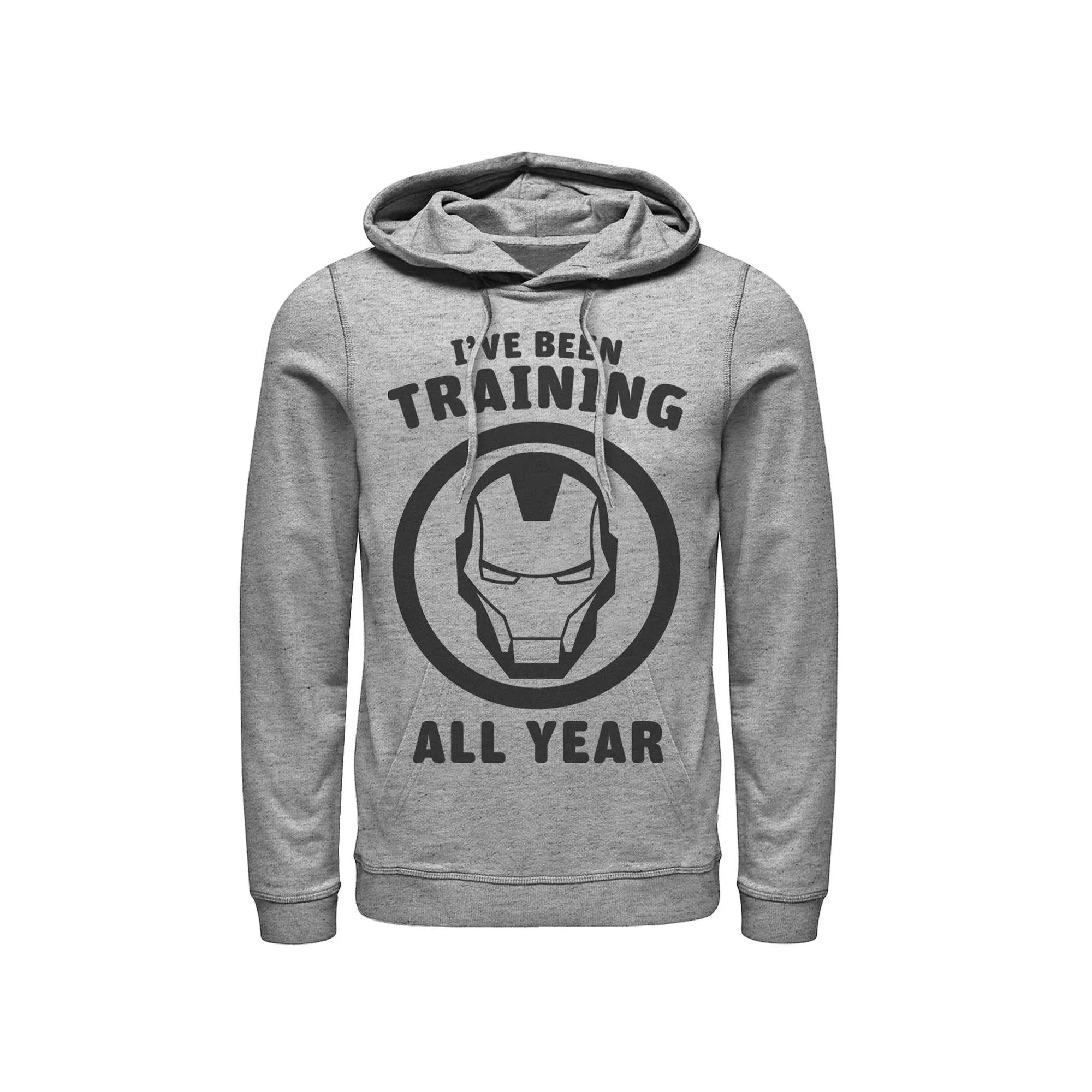 Men's Marvel Avengers Iron Man I've Been Training All Year Logo Hoodie,  Product Image