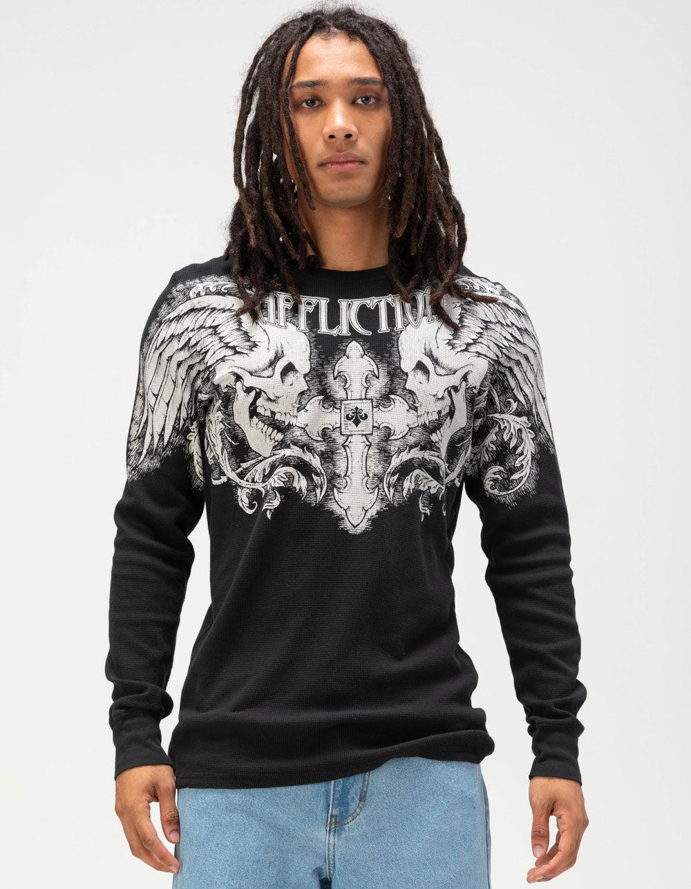 AFFLICTION Winged Up Mens Thermal - BLACK Product Image