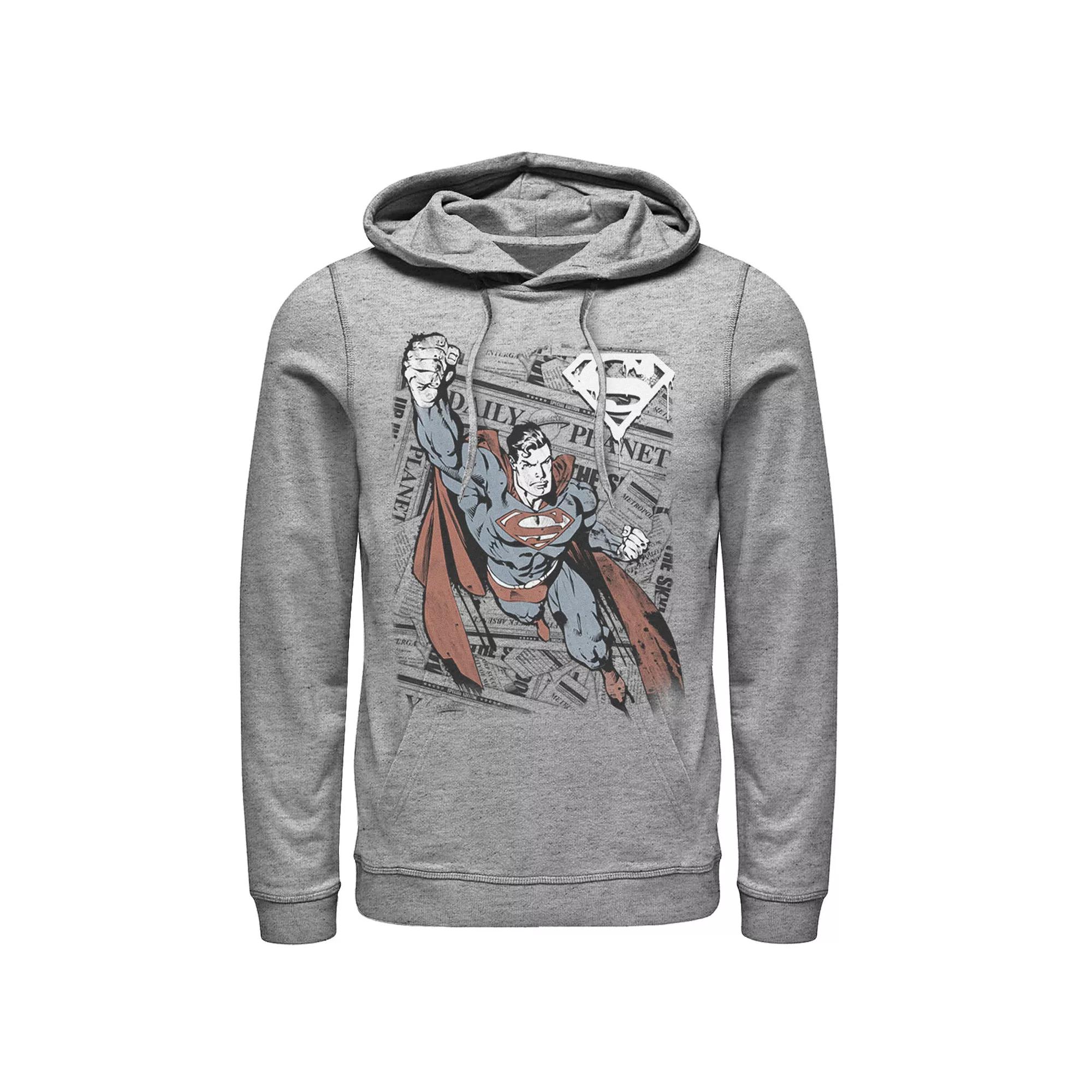 Men's DC Comics Superman Daily Planet Background Poster Hoodie,  Product Image