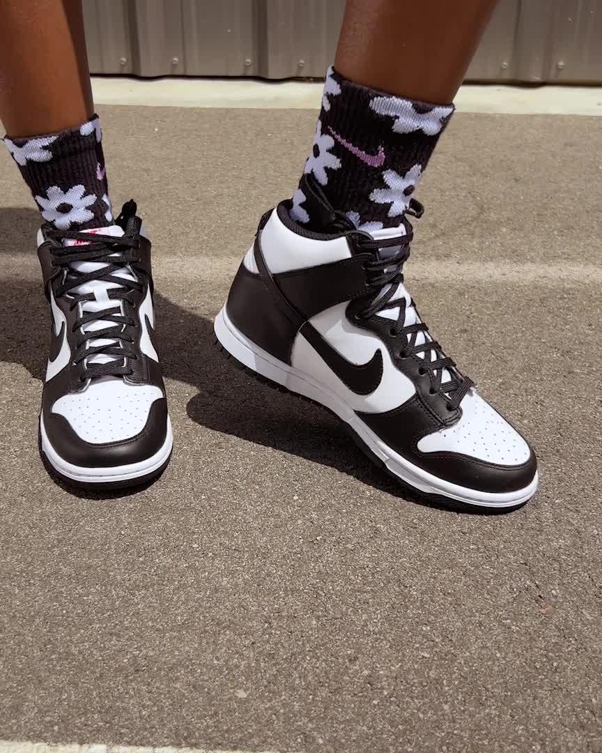 Nike Womens Nike Dunk High - Womens Shoes White/Black Product Image
