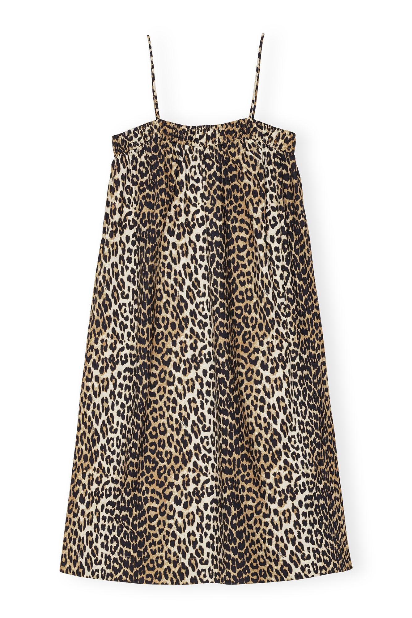 Leopard Midi Strap Dress Product Image