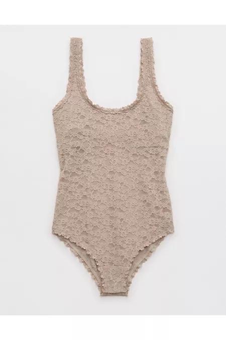 Show Off Vintage Lace Scoop Bodysuit Women's Product Image