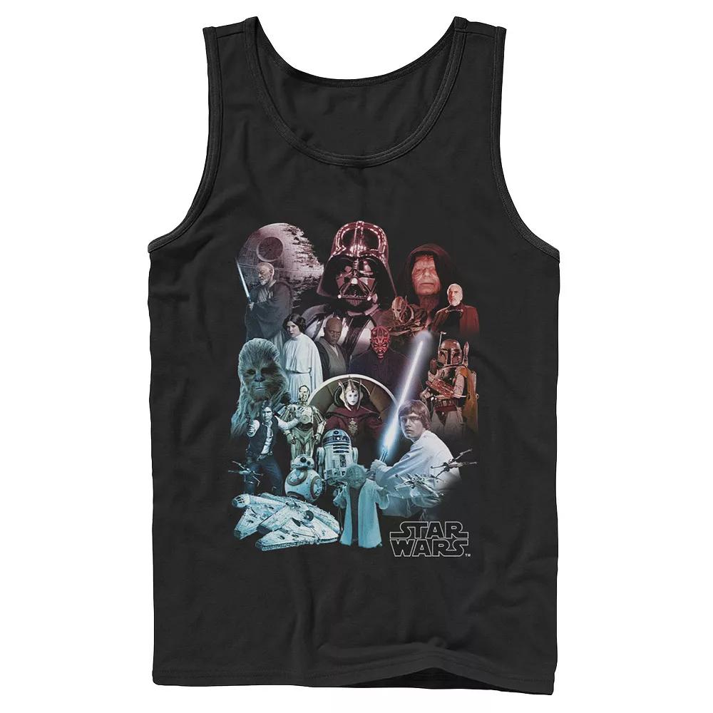 Men's Star Wars Character Collage Poster Tank Top,  Product Image
