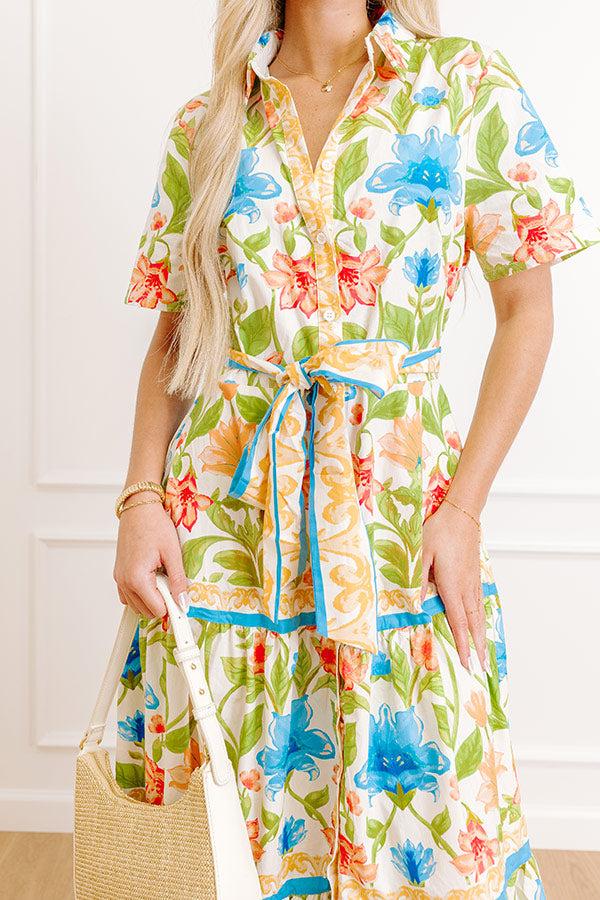 Blossom Avenue Button Down Midi Dress Product Image
