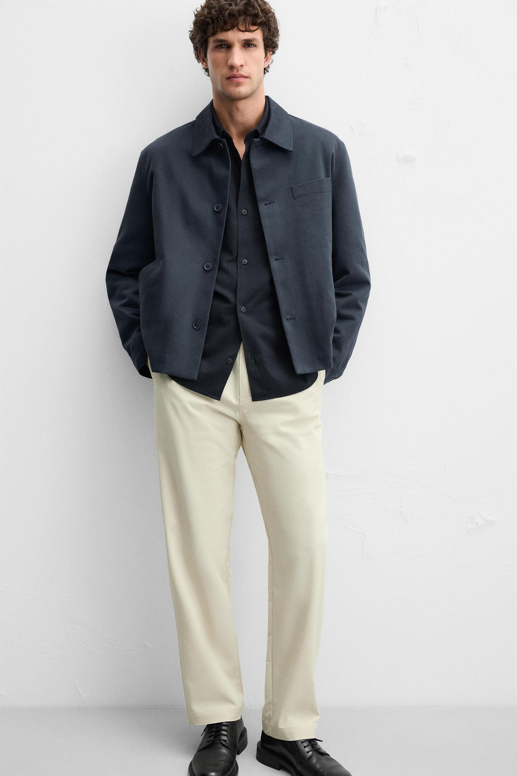 VISCOSE BLEND CHINO PANTS Product Image