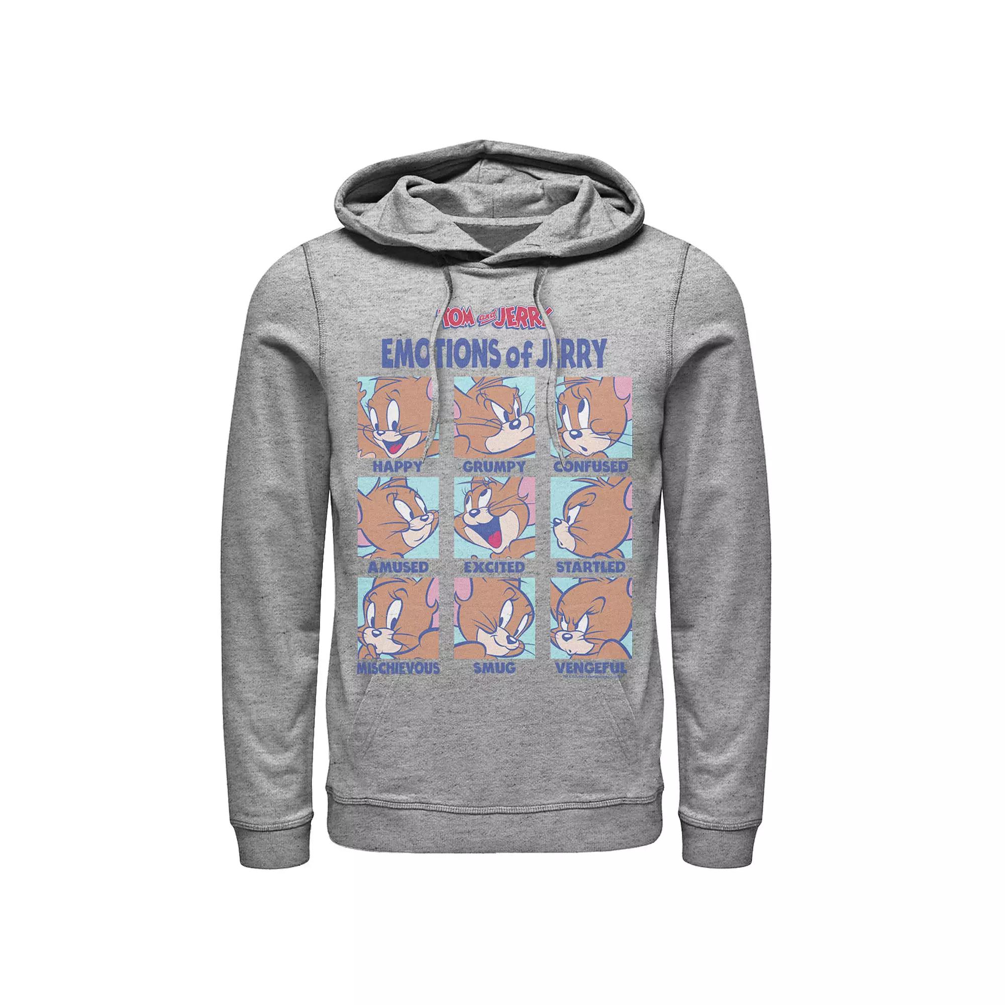 Mens Tom And Jerry Emotions Of Jerry Box Up Hoodie, Men's,  Product Image