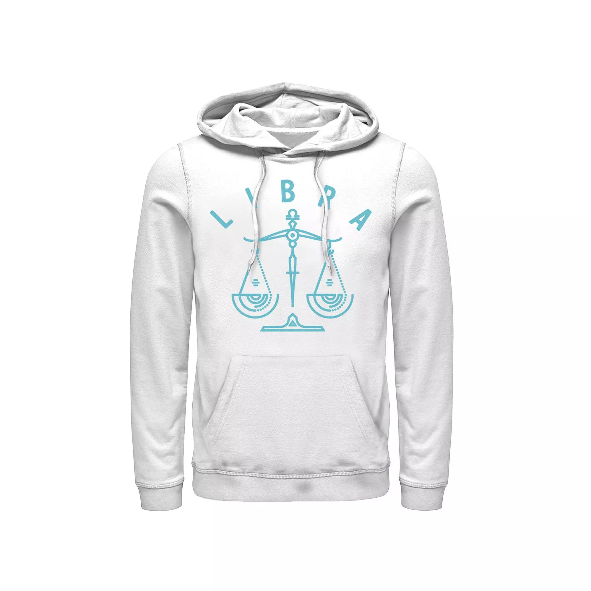 Men's Libra Scale White Ink Sketch Hoodie,  Product Image