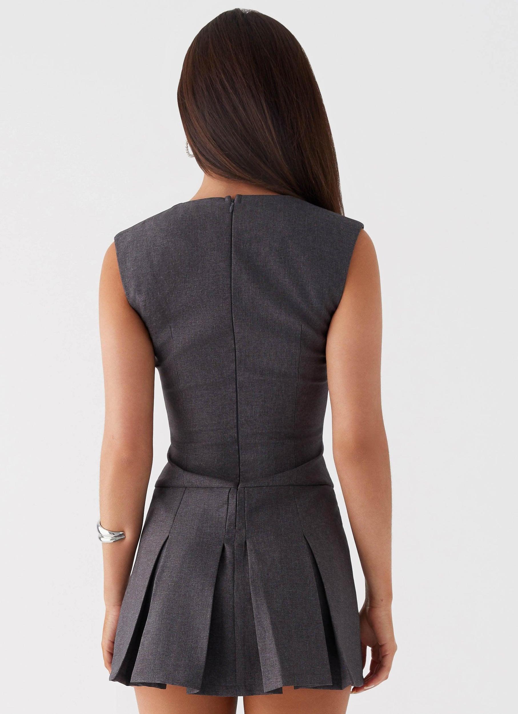 Cassia Mini Dress - Charcoal Product Image