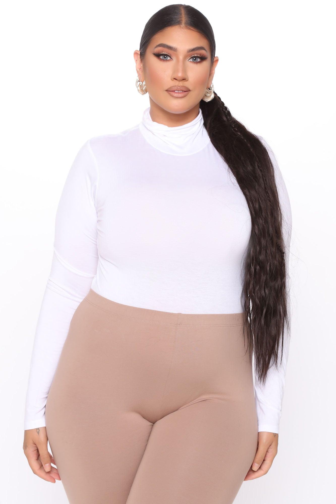 Pamela Turtle Neck Long Sleeve Bodysuit - Off White Product Image