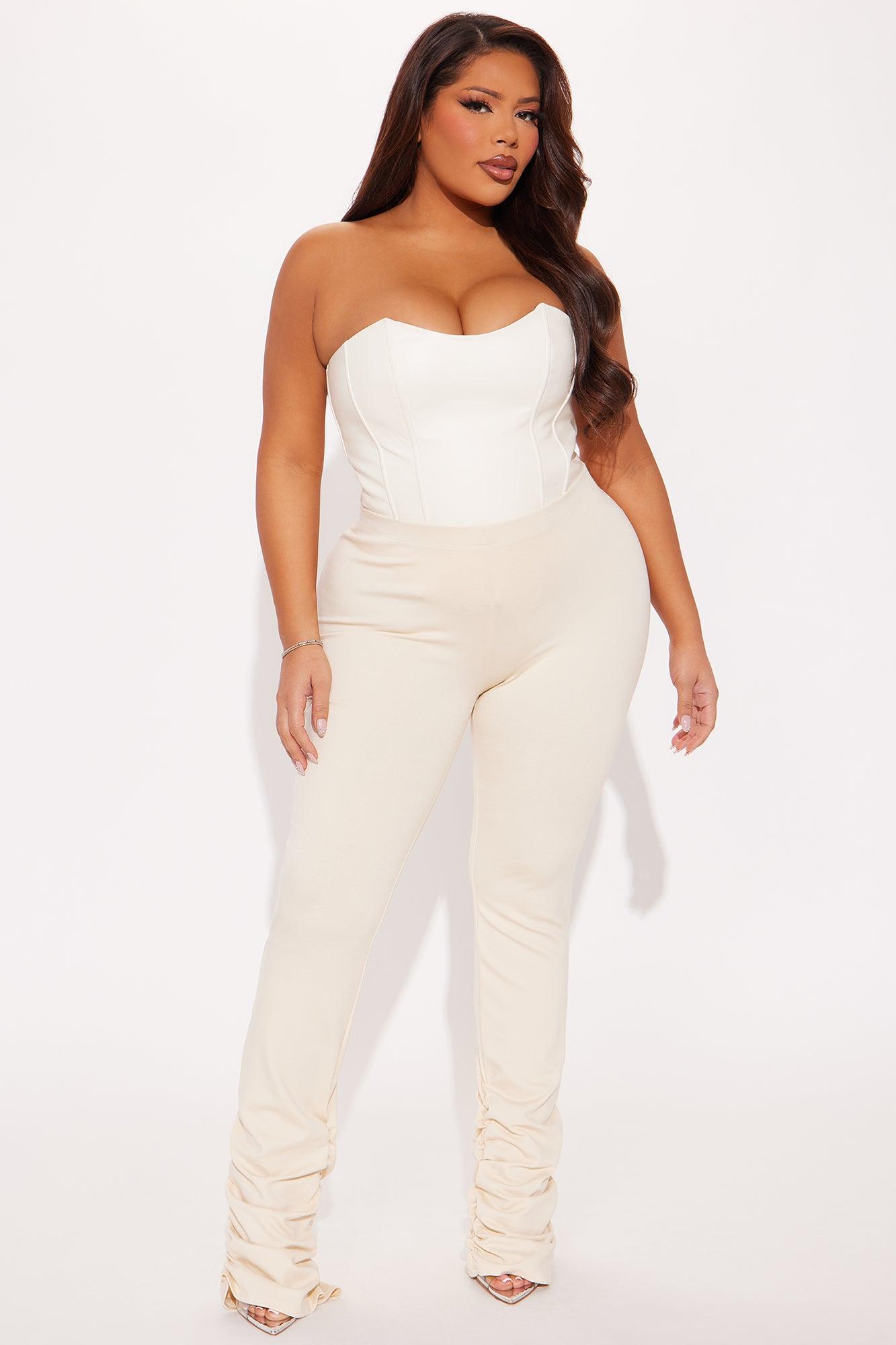 Love Galore Stacked Legging - Cream Product Image