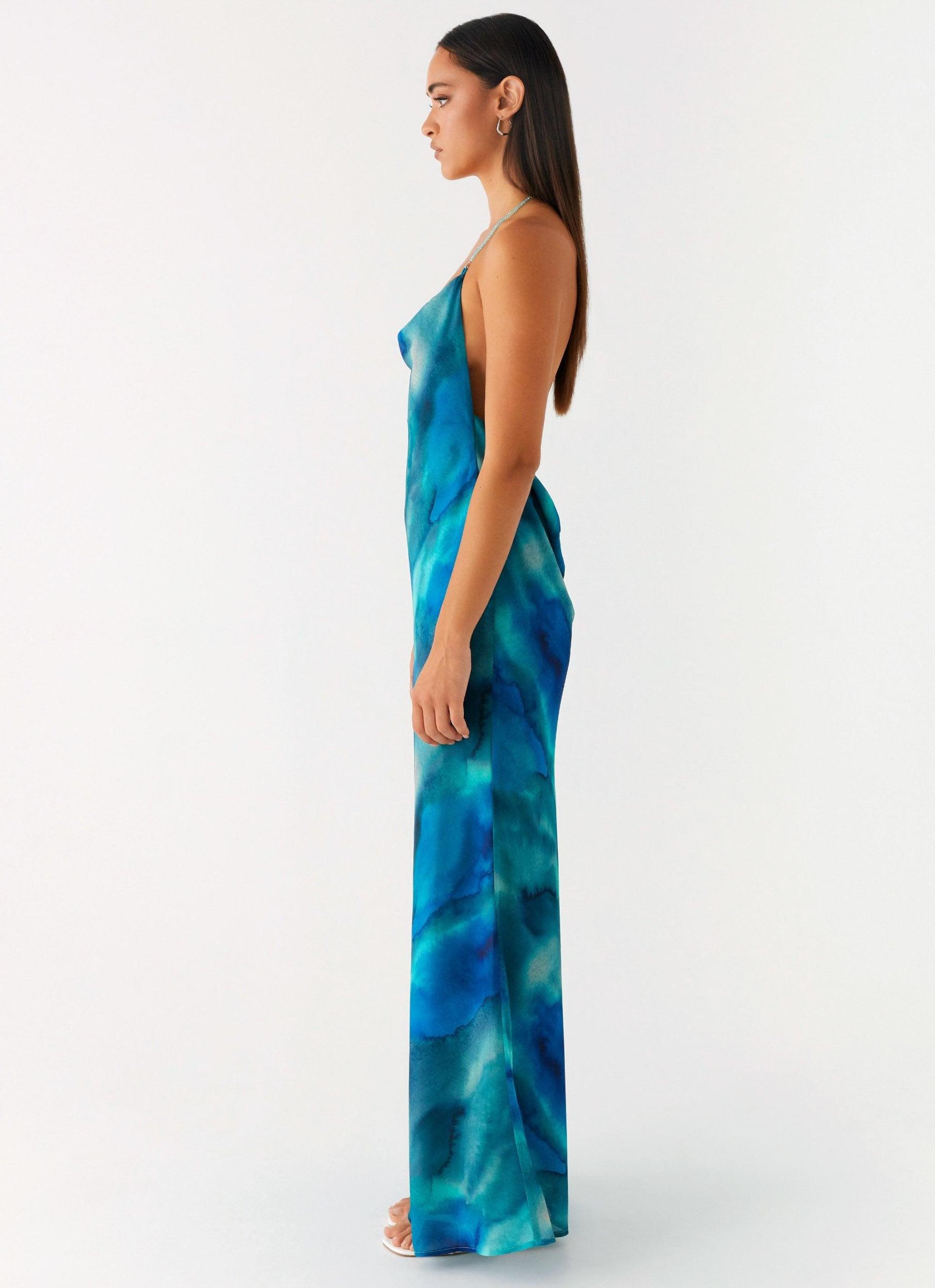 Journey Maxi Dress - Blue Tie Dye Product Image