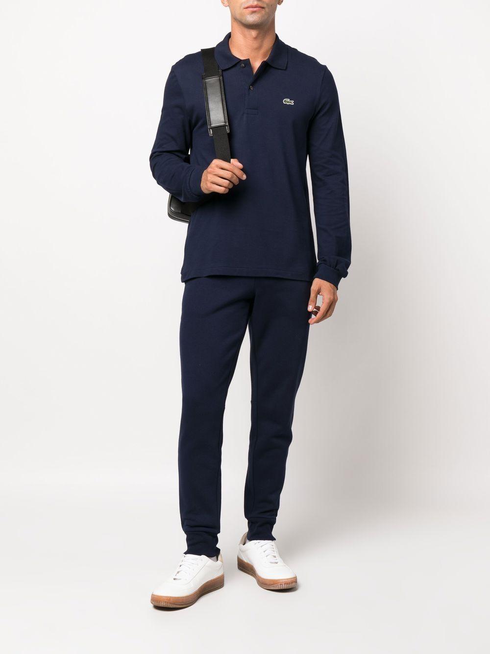 logo-patch long-sleeve polo shirt Product Image