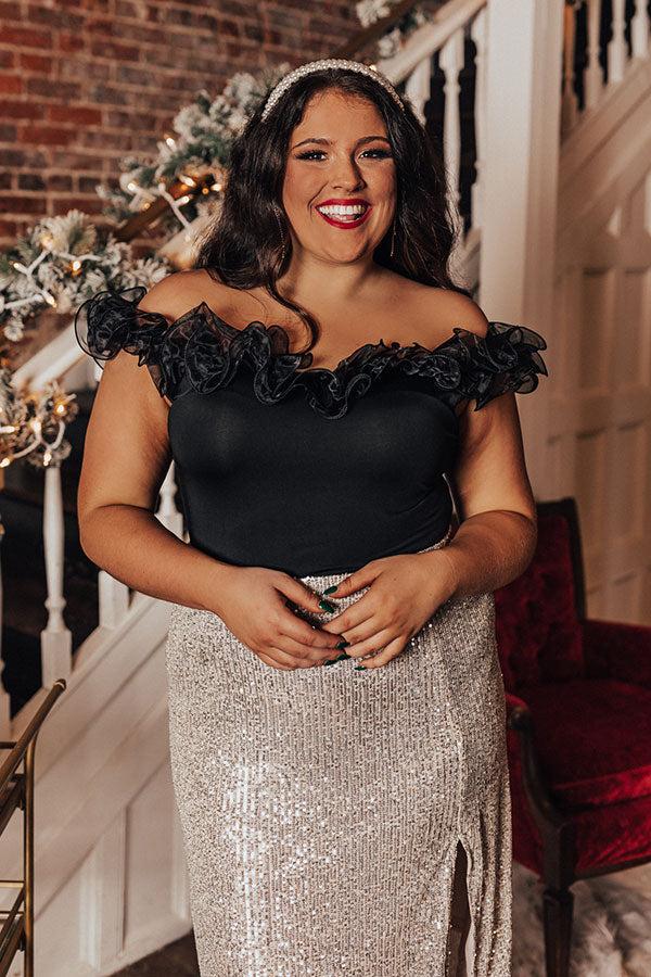 Dashing Darling Bodysuit In Black Curves Product Image