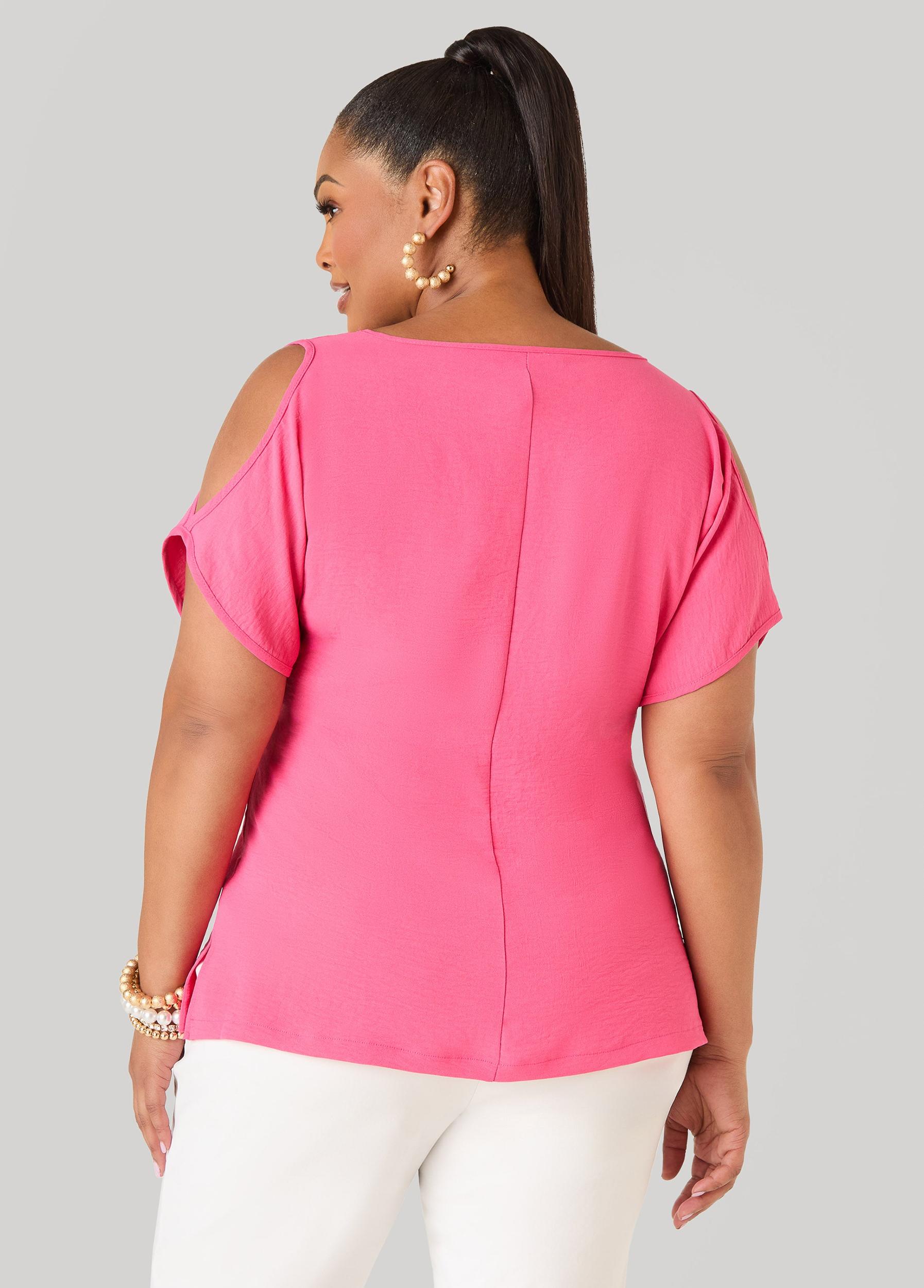 Textured Cold Shoulder Top Product Image