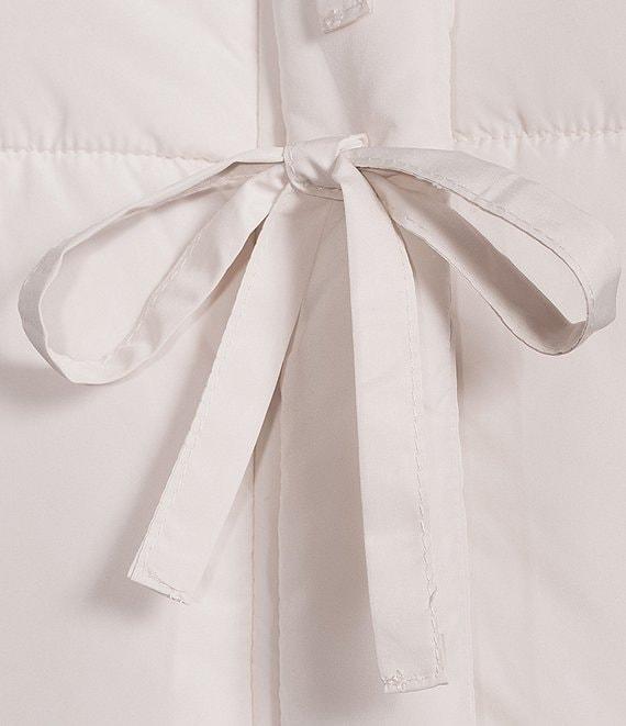 Blu Pepper Flutter Sleeve Bow Detail Zip-Up Puffer Vest Product Image