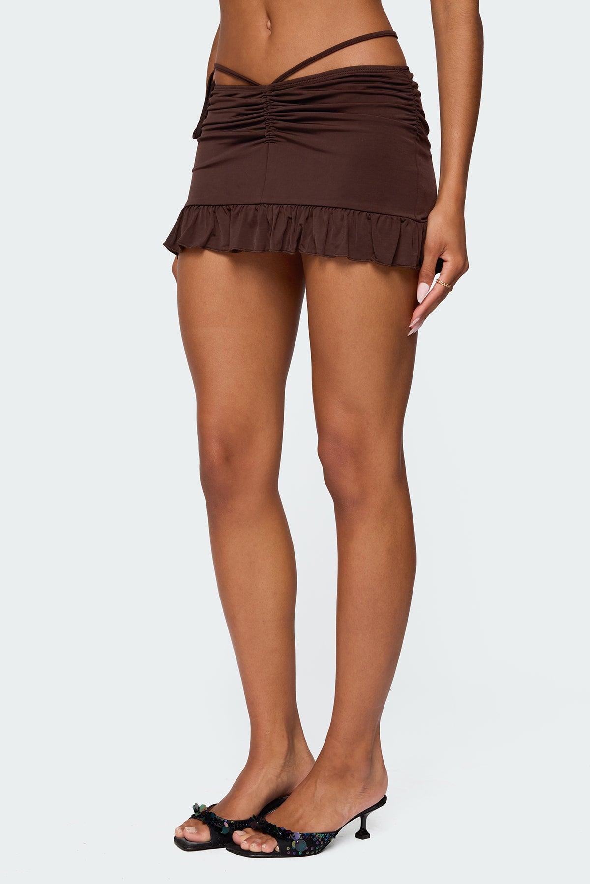 Koda Ruched Mini Skirt Product Image